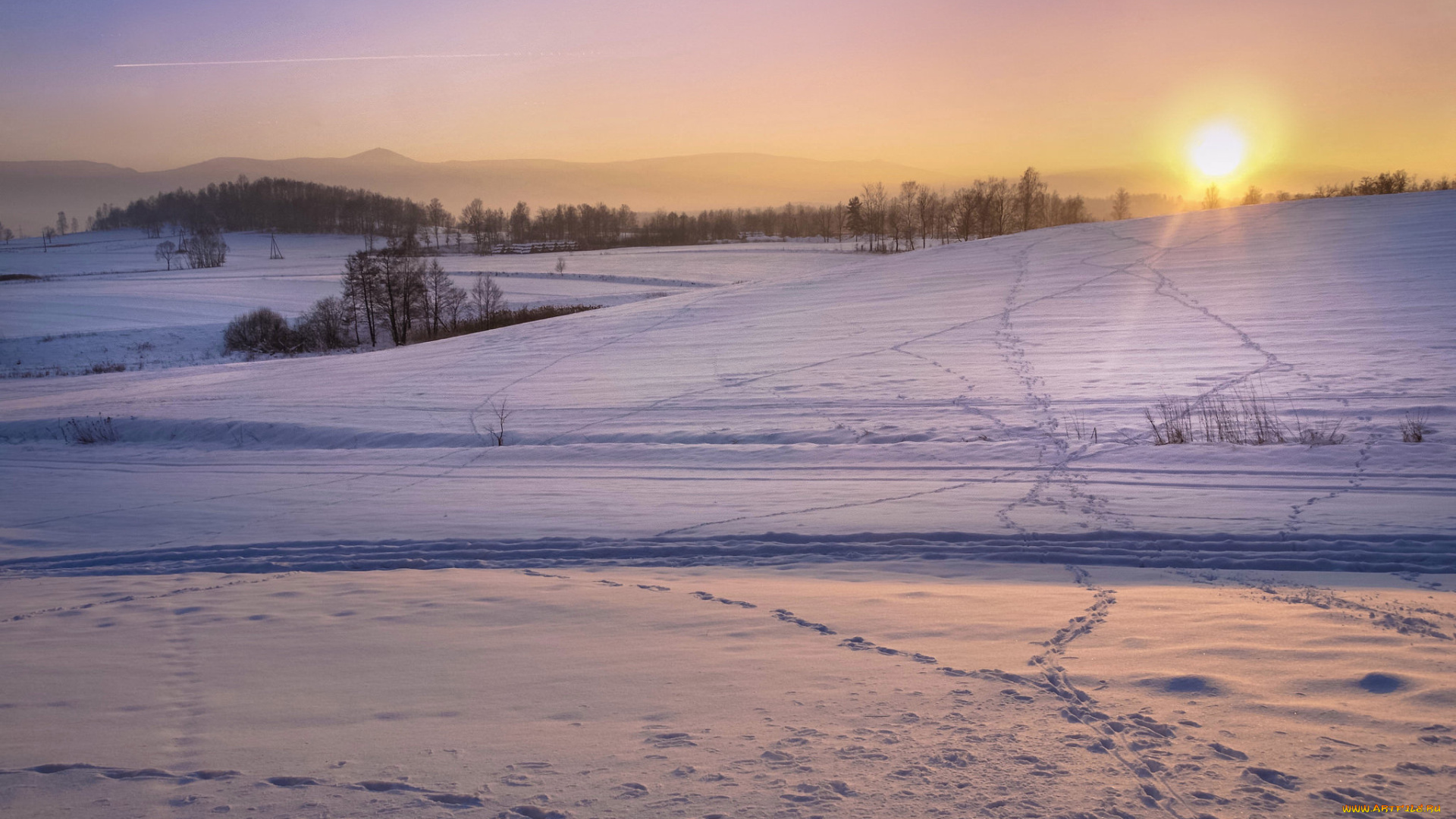 природа, зима, простор