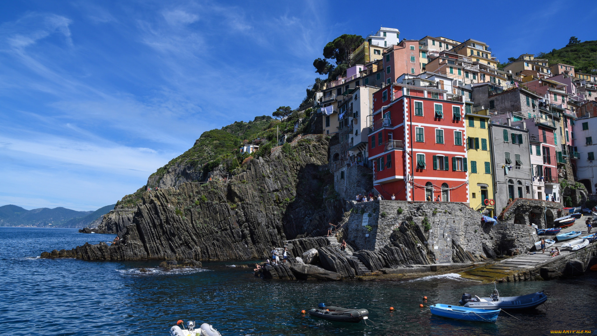 riomaggiore, города, -, пейзажи, побережье