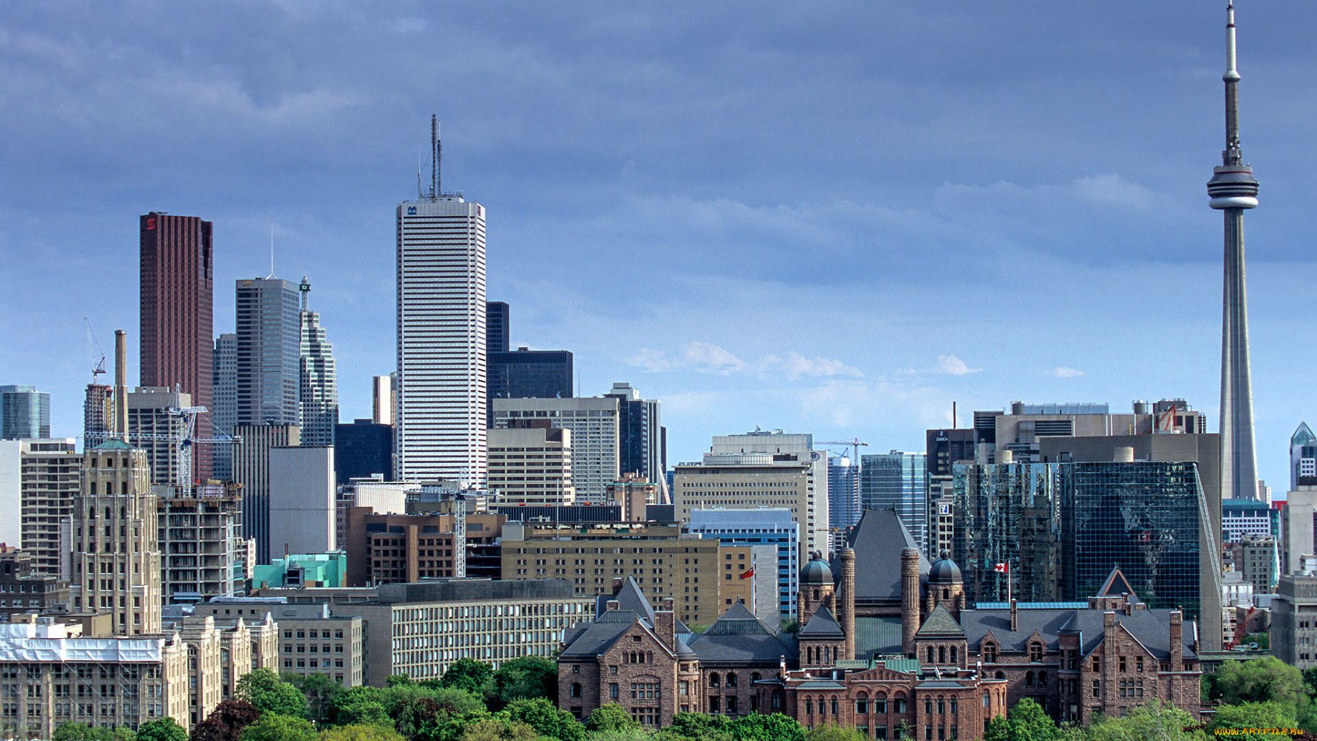 toronto, города, торонто, , канада, панорама, небоскребы