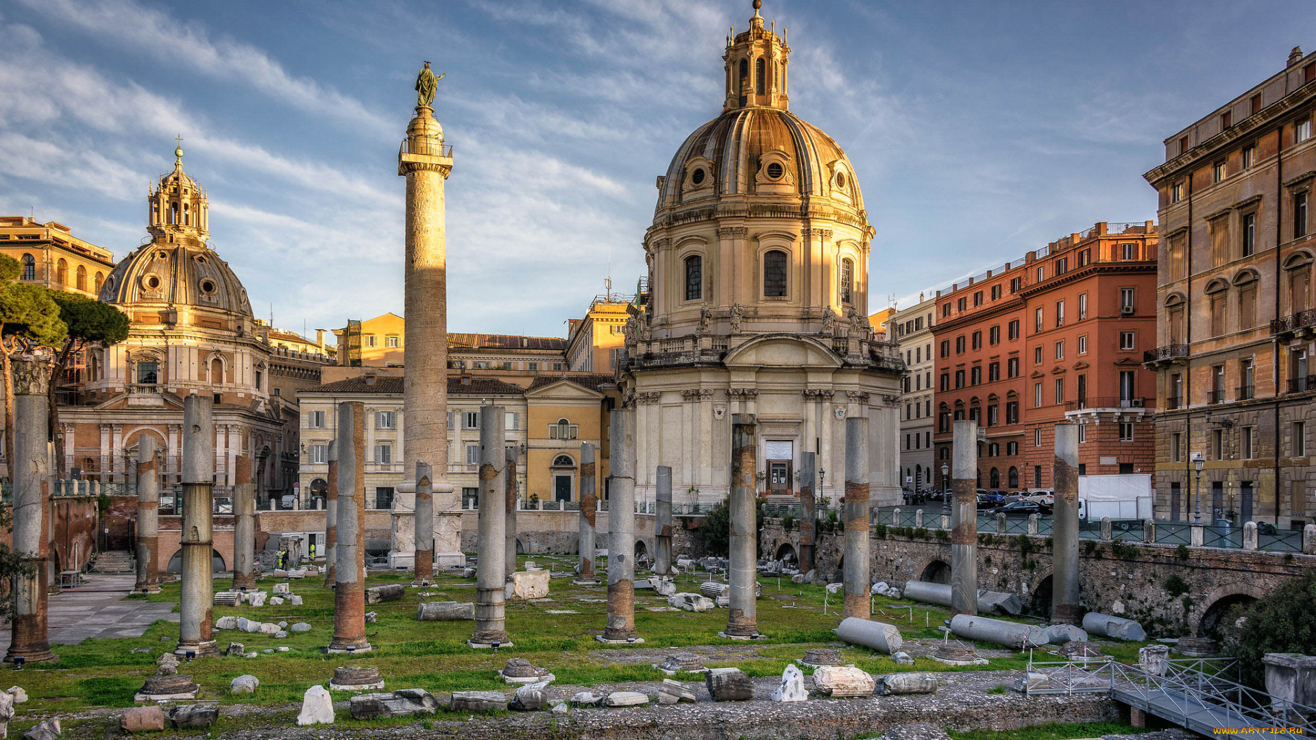 trajan`s, forum, города, рим, , ватикан, , италия, антик