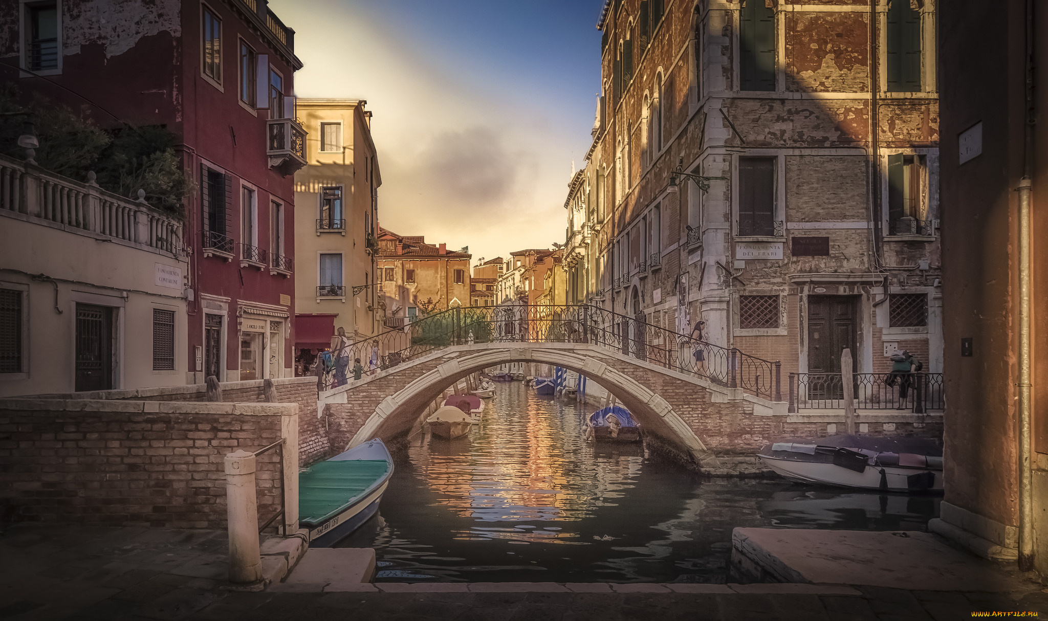 rio, ter&, 224, , s, , tom&, , in, venezia, города, венеция, , италия, канал