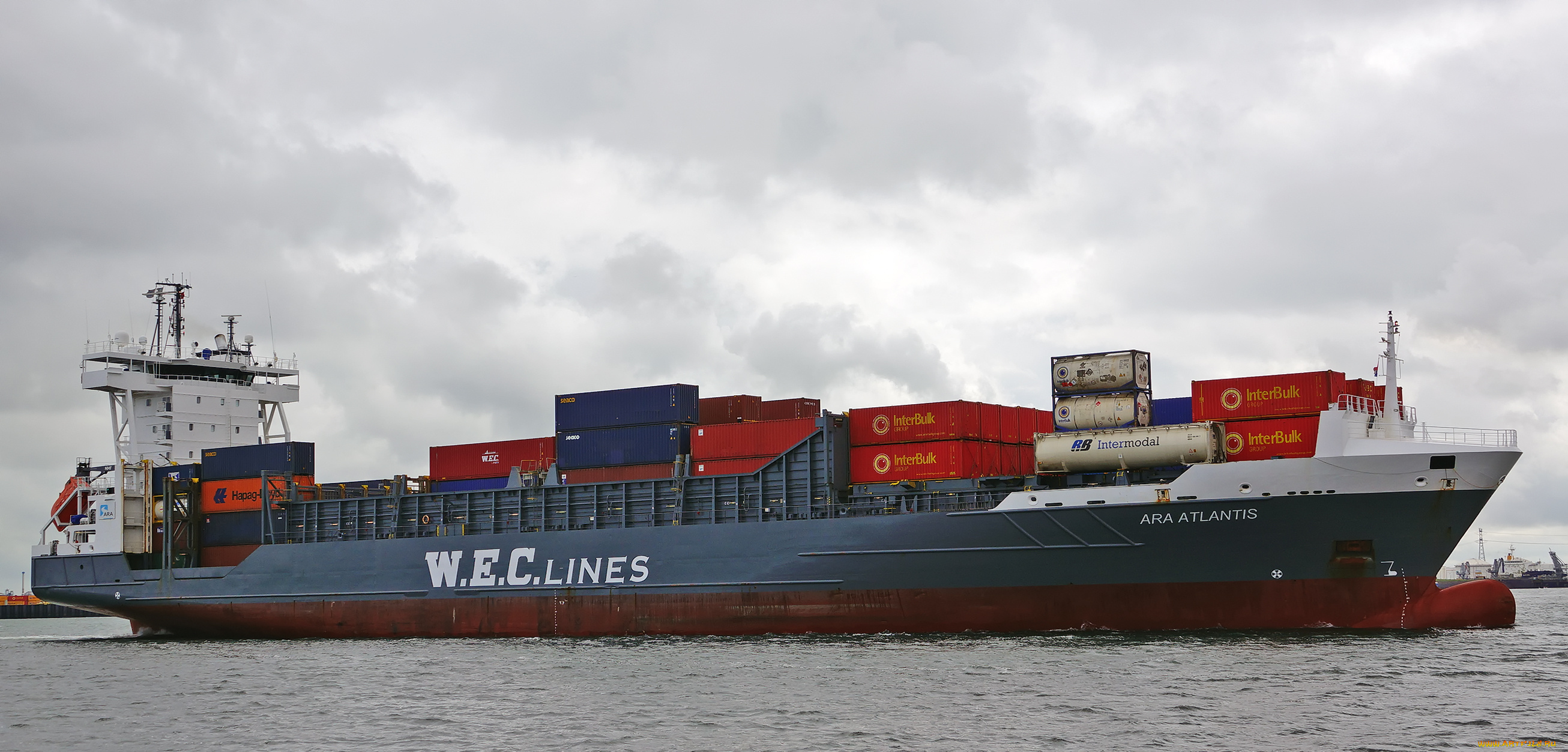 корабли, грузовые, суда, контейнеровоз