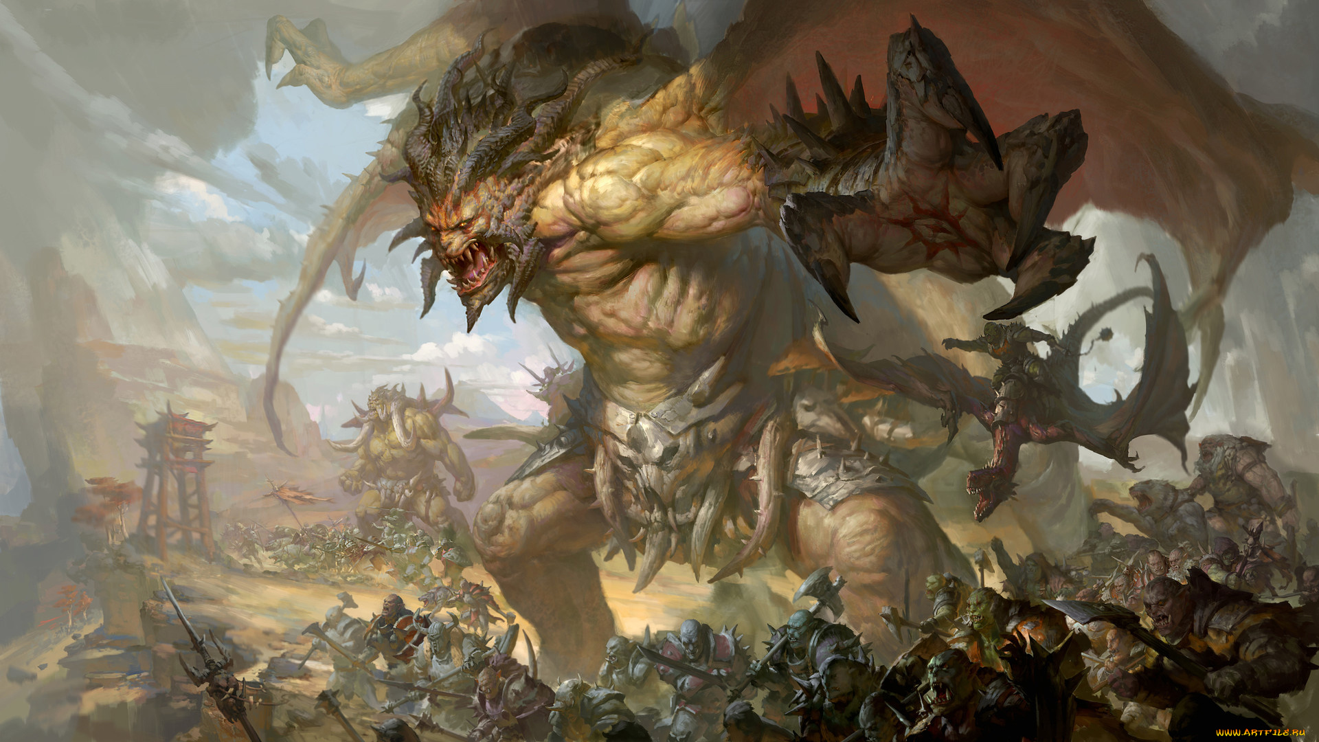 видео, игры, world, of, warcraft, существа, фон