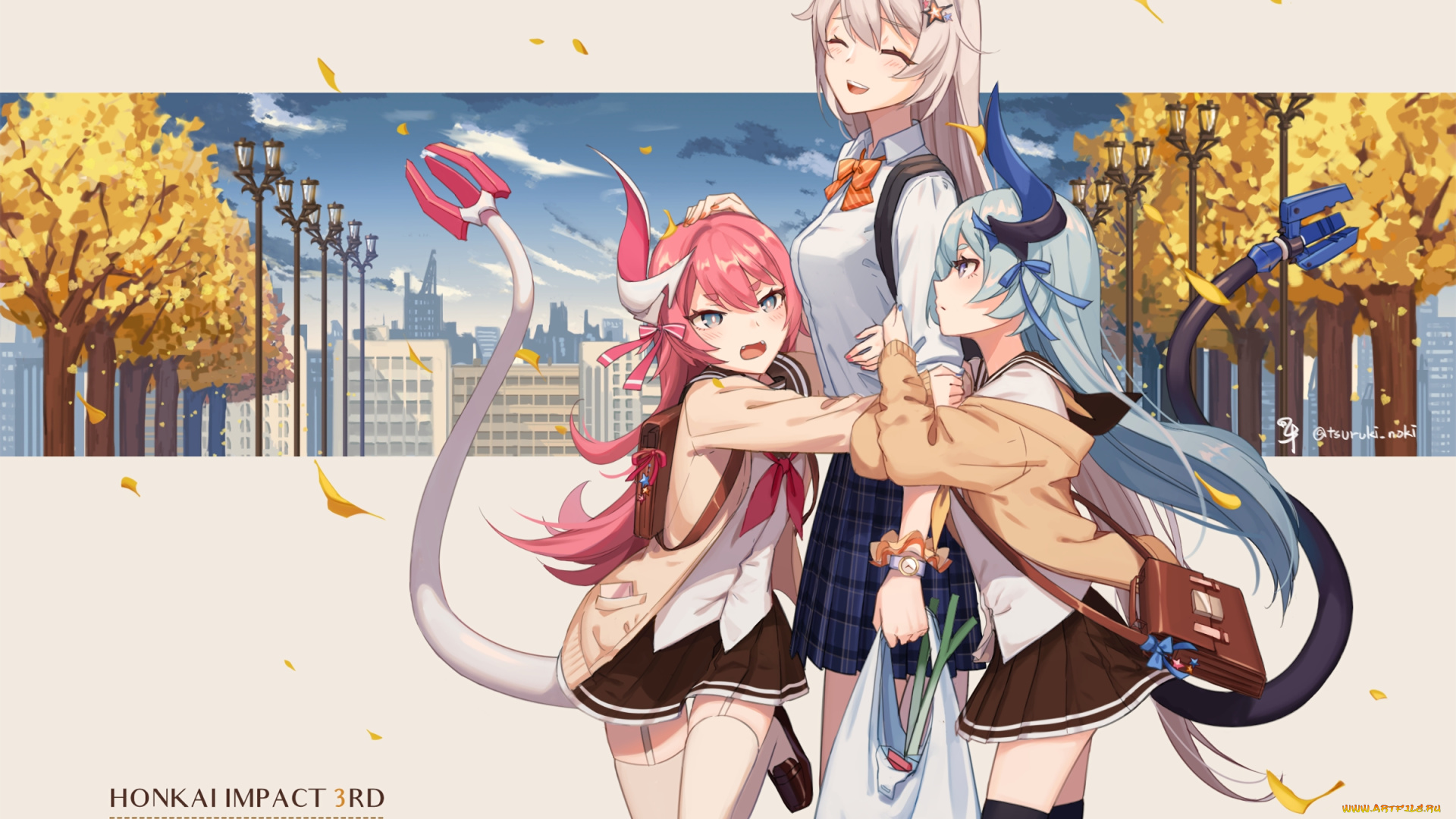 аниме, honkai, impact, 3rd, rozaliya, olenyeva, kiana, kaslana, liliya