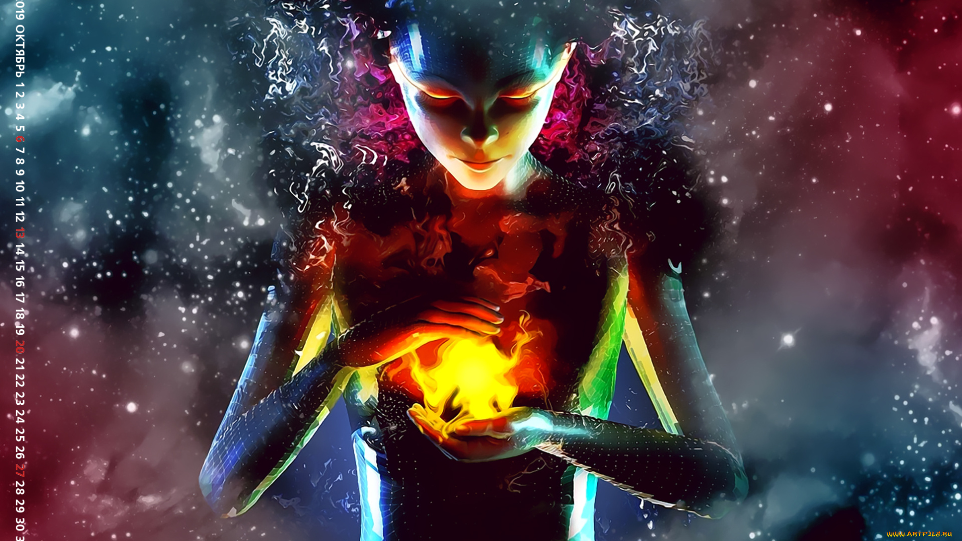 календари, фэнтези, 2019, calendar, колдовство, магия, девушка