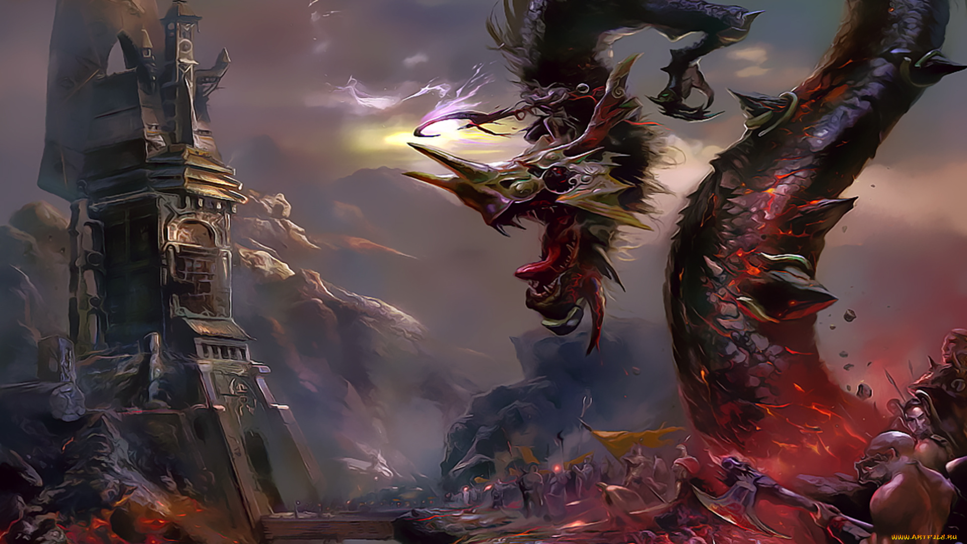 календари, фэнтези, существо, монстр, здание, calendar, 2019