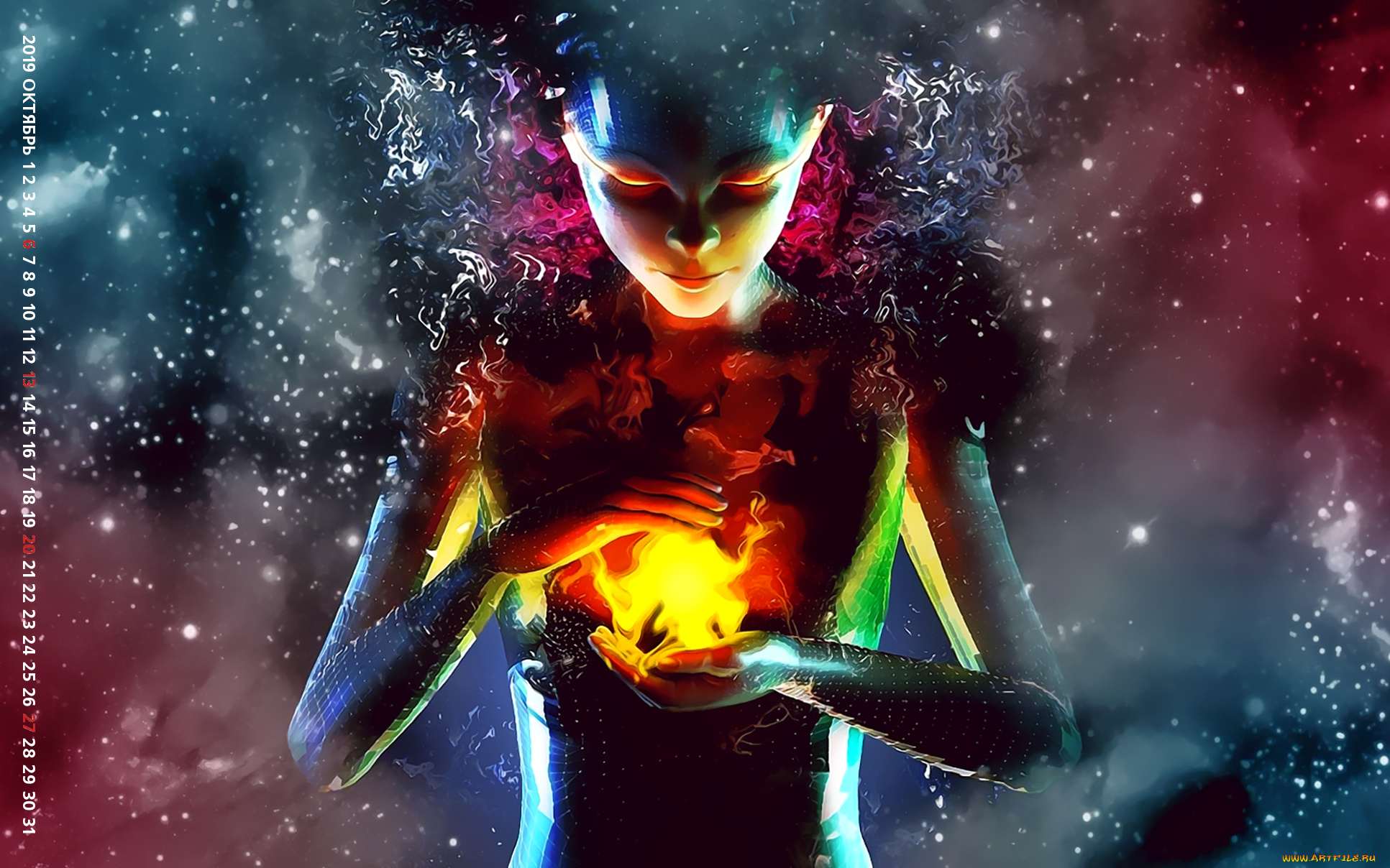 календари, фэнтези, 2019, calendar, колдовство, магия, девушка