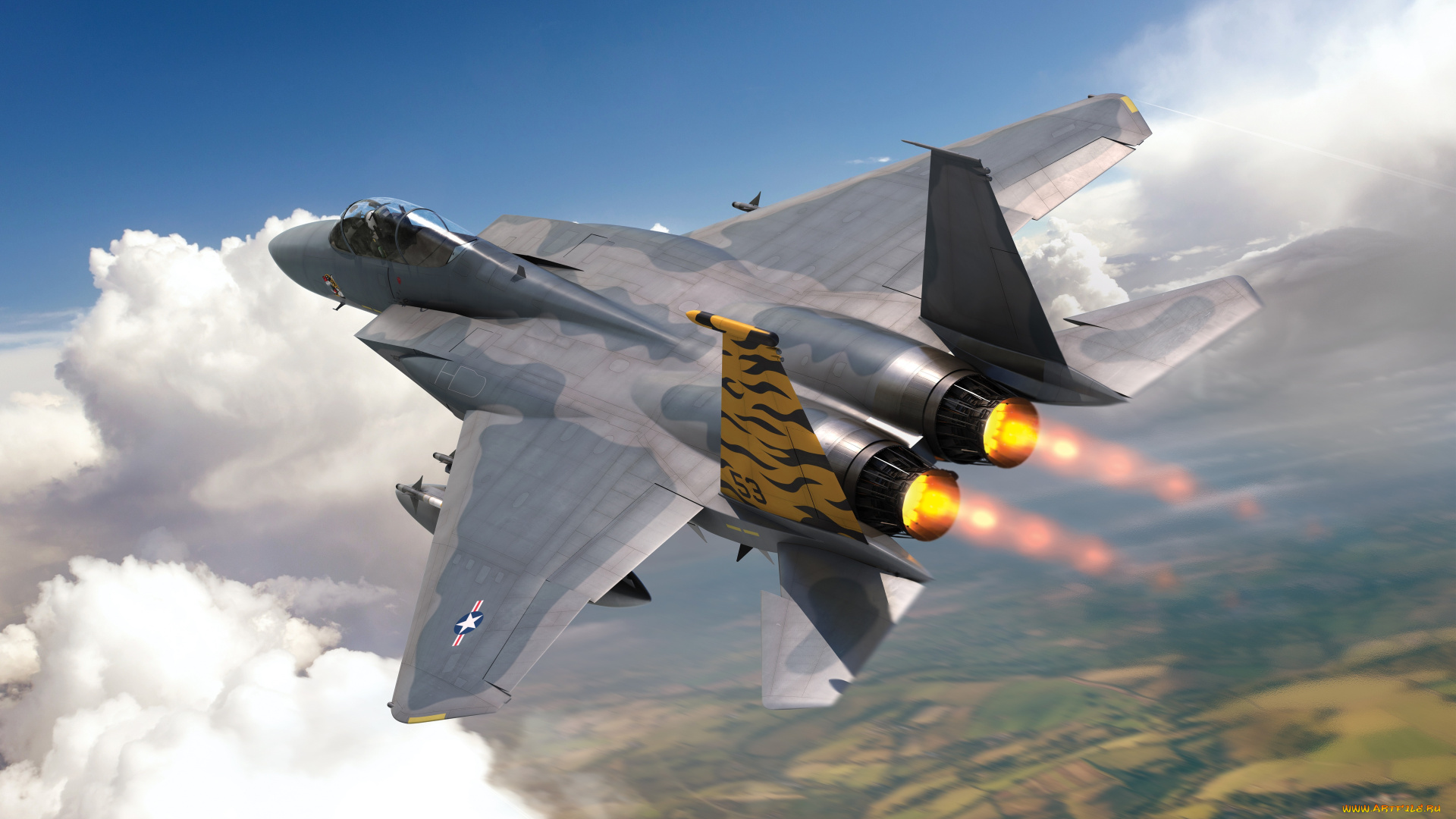 авиация, боевые, самолёты, истребитель, сша, f-15, eagle, usaf, боевой, самолёт