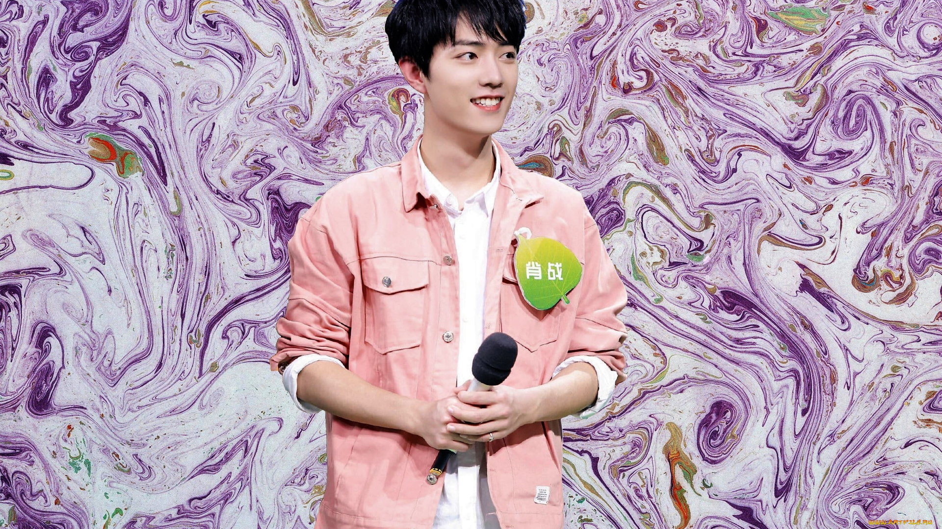 мужчины, xiao, zhan, актер, пиджак, микрофон