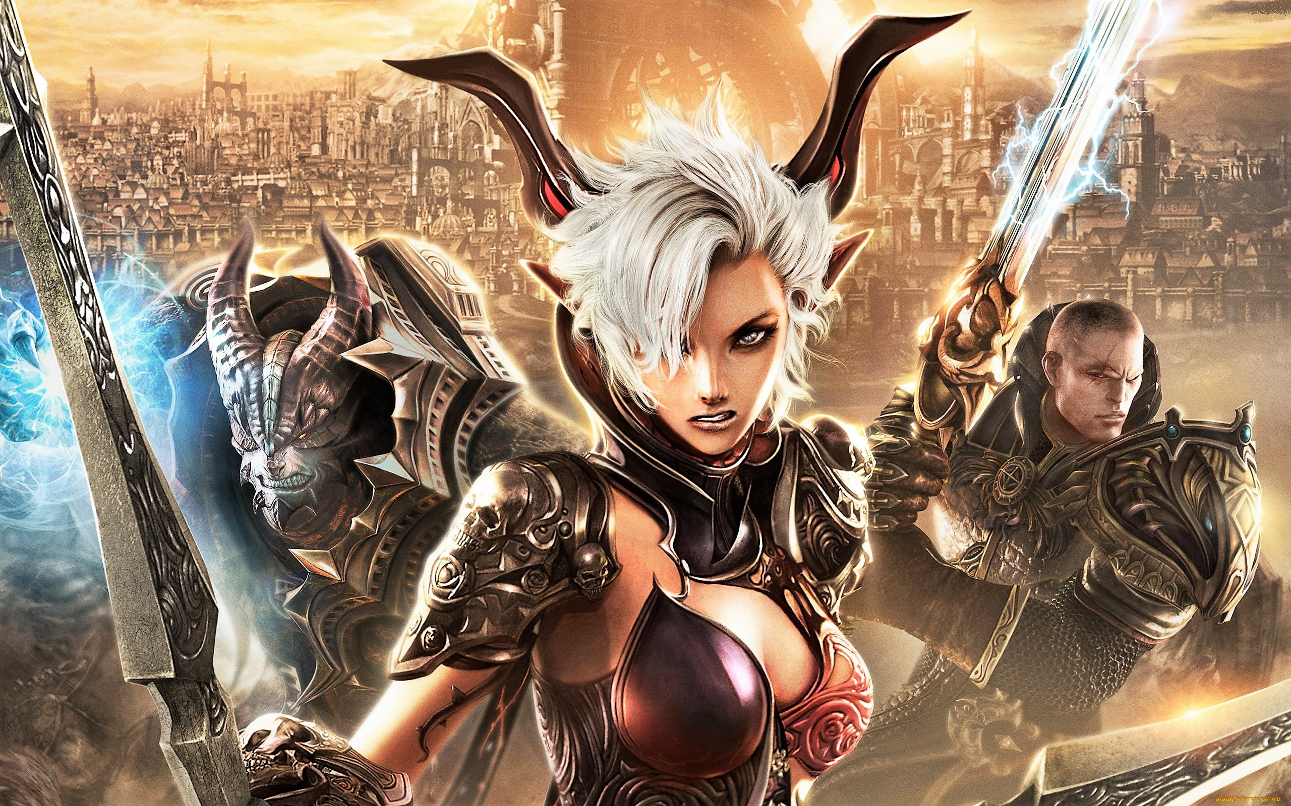 видео, игры, tera, персонажи, город