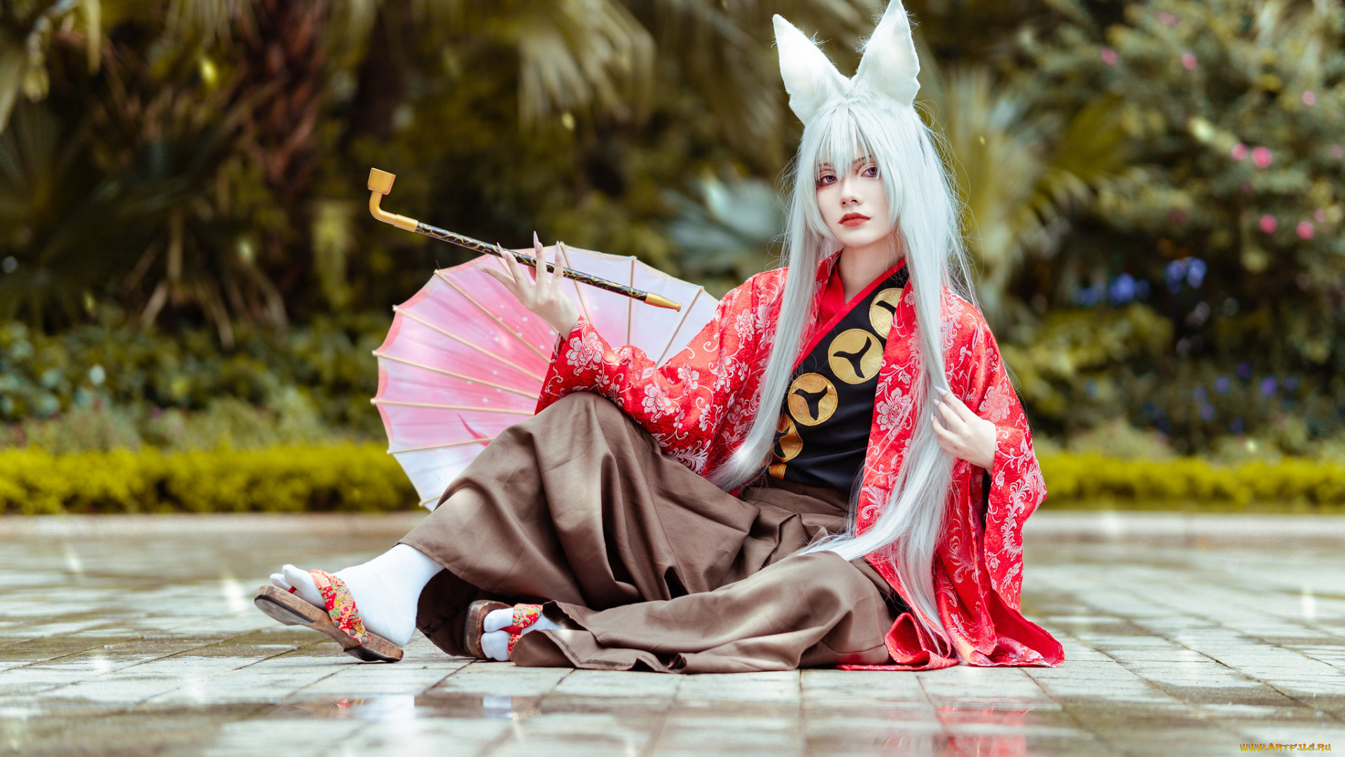 девушки, -, креатив, , косплей, девушка, ушки, взгляд, блондинка