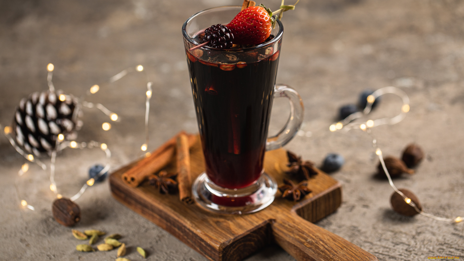 еда, напитки, , коктейль, напиток, ягоды, клубника, корица, специи