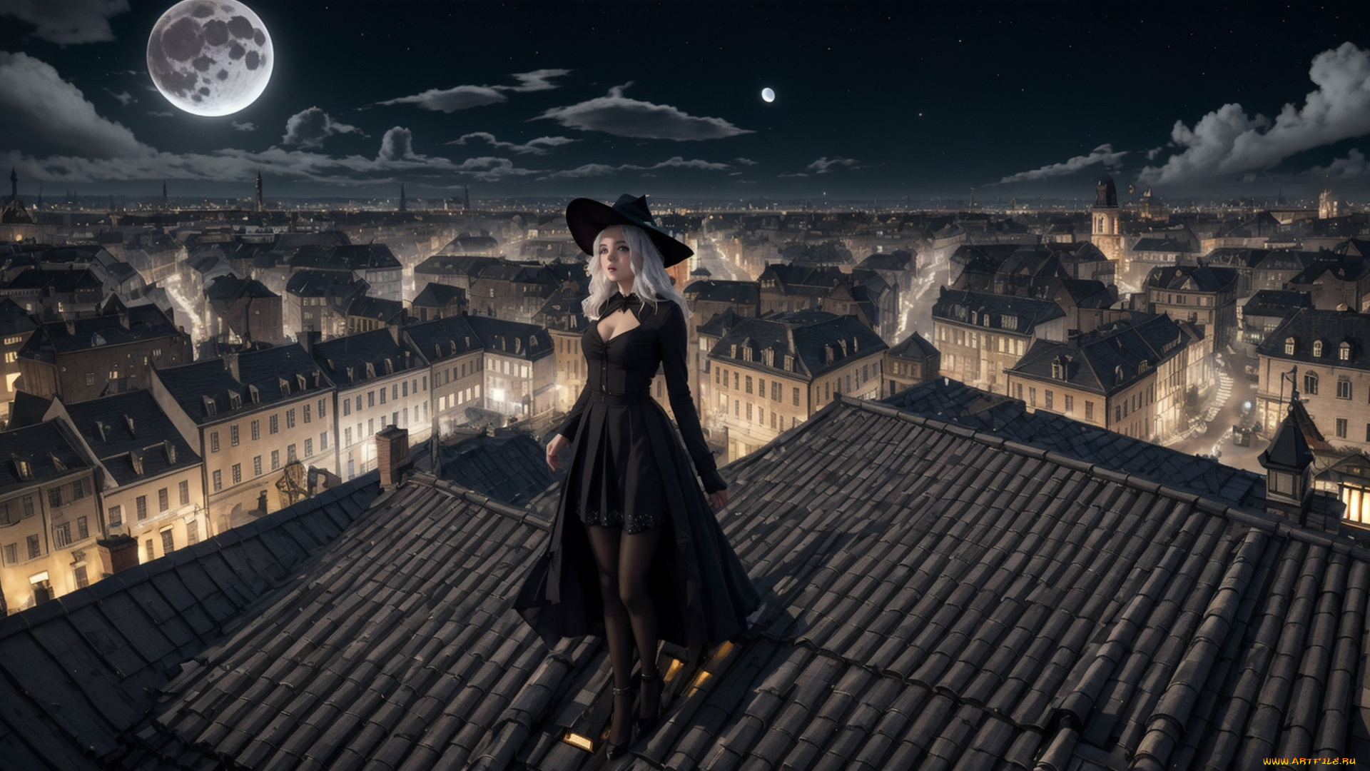 фэнтези, девушки, нейросети, графика, нейроарт, ai, art, нейронные, сети, рисунки, нейро, искусство, нейрографика, graphics, neuroart, neural, networks, drawings, neuro, neurography, девушка, на, крыше