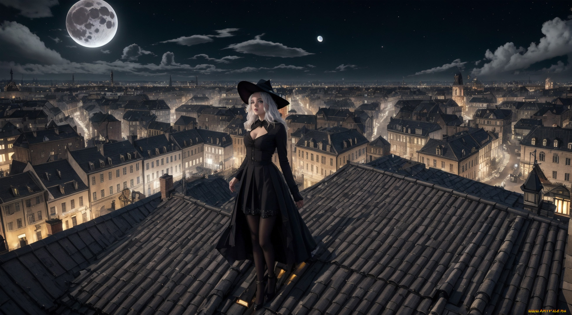 фэнтези, девушки, нейросети, графика, нейроарт, ai, art, нейронные, сети, рисунки, нейро, искусство, нейрографика, graphics, neuroart, neural, networks, drawings, neuro, neurography, девушка, на, крыше