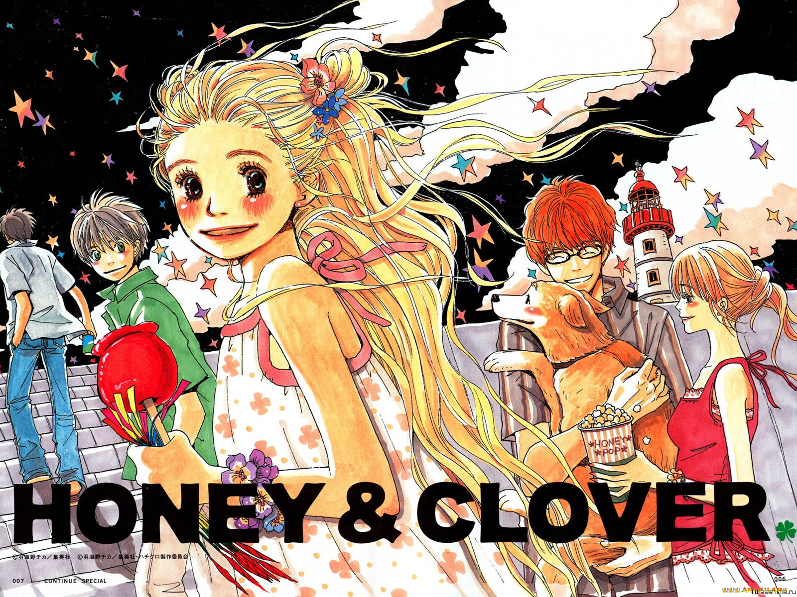 аниме, honey, and, clover