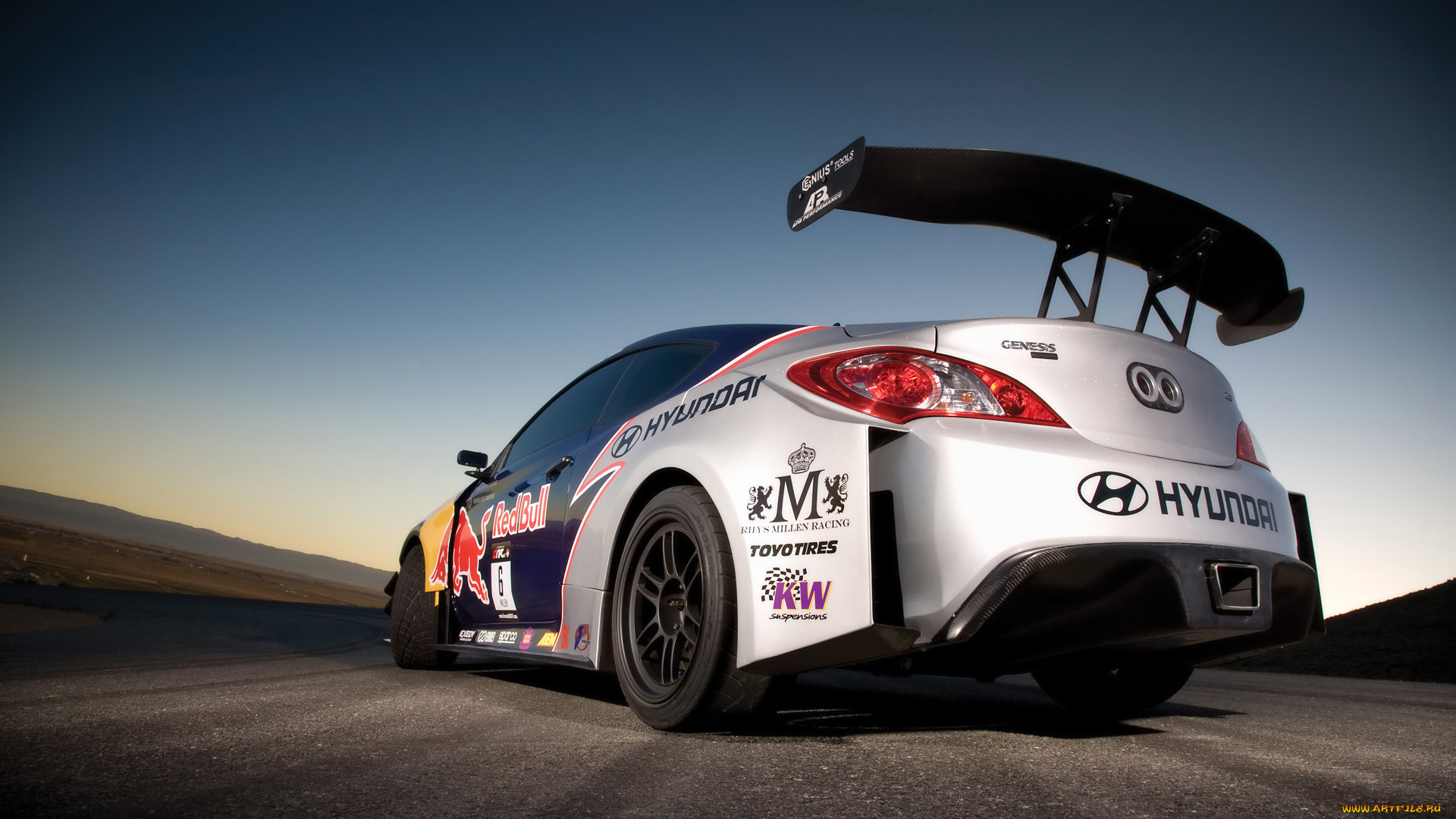 2009, rmr, red, bull, hyundai, genesis, coupe, автомобили