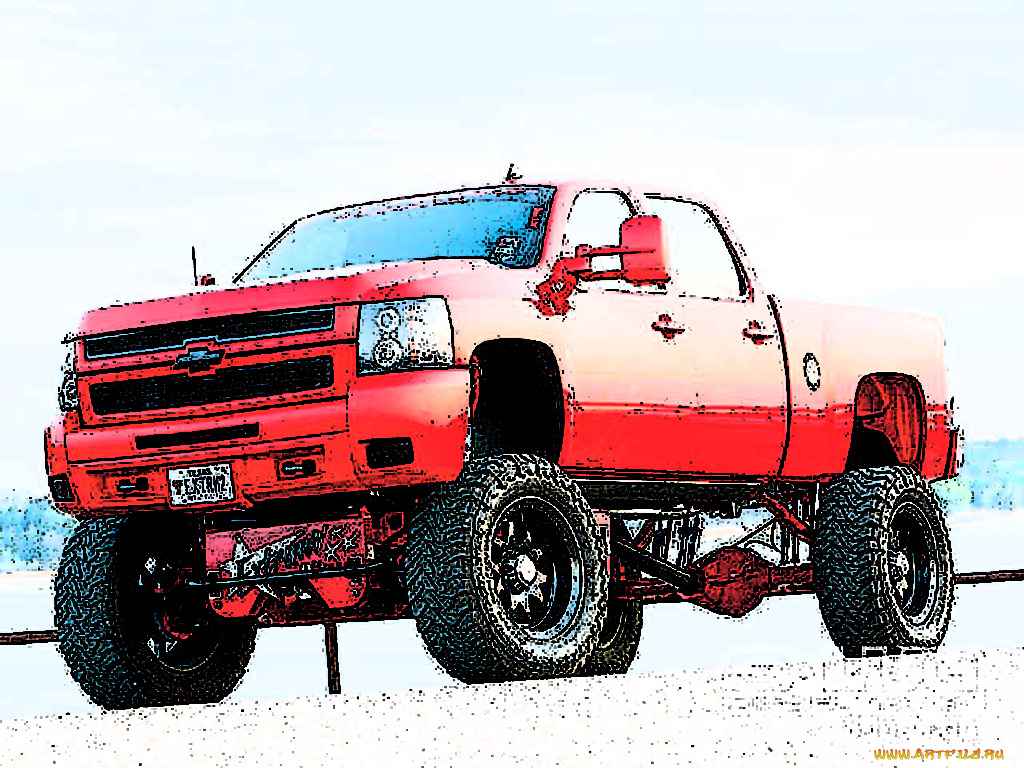 автомобили, рисованные
