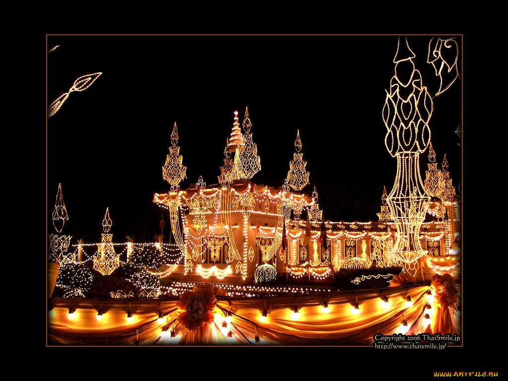 города, огни, ночного