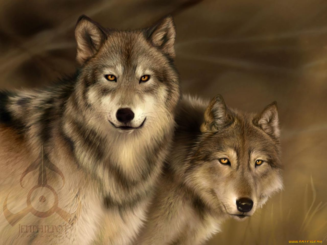 рисованные, животные