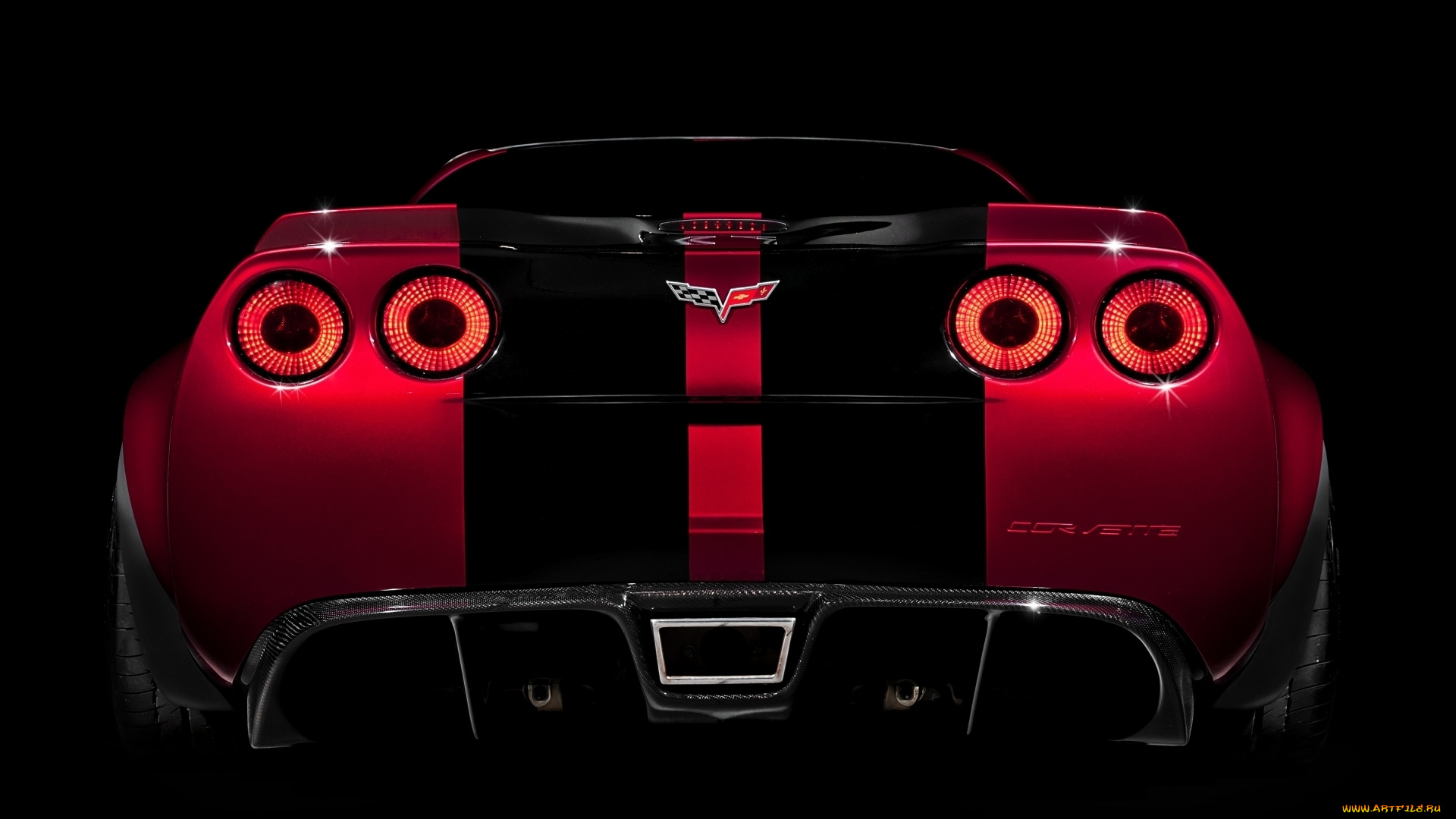 автомобили, corvette, фонари