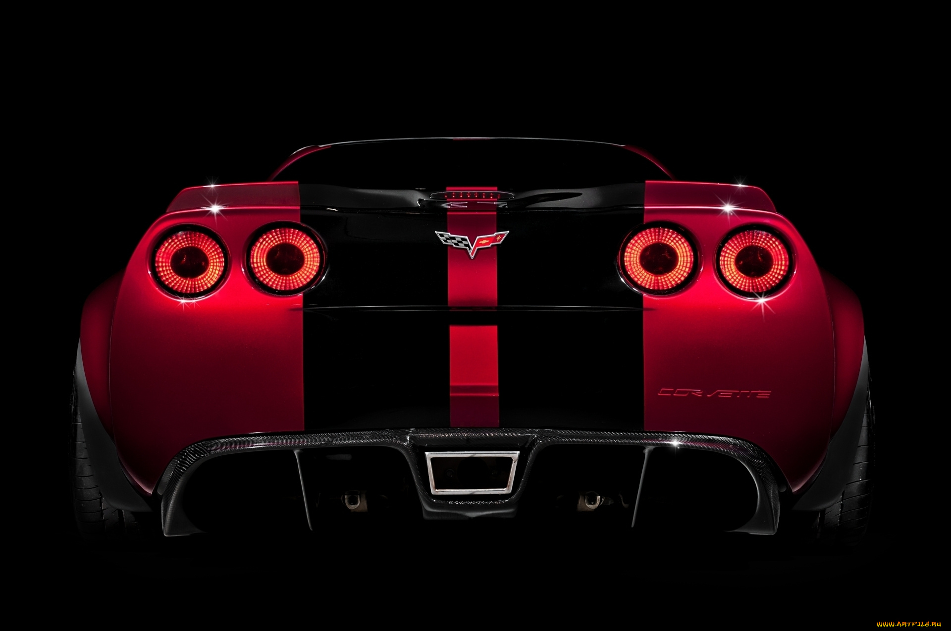 автомобили, corvette, фонари