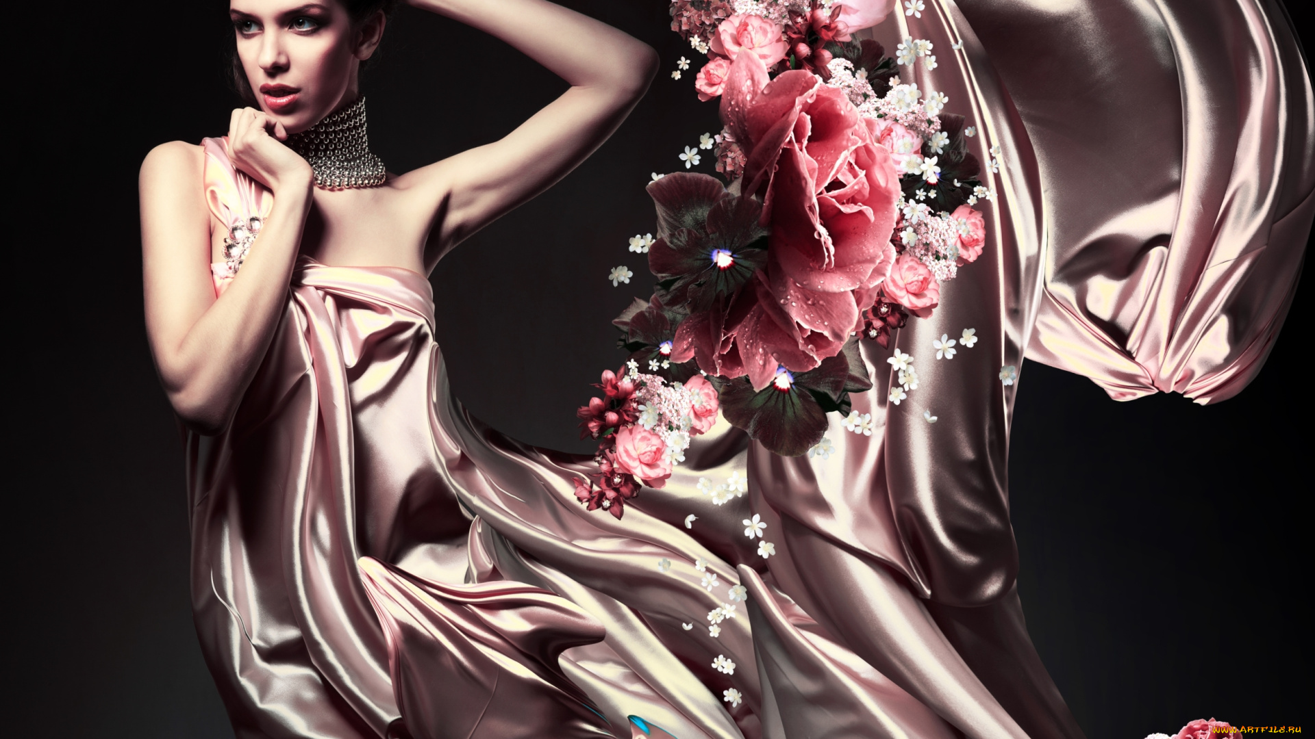 девушки, -unsort, , креатив, платье, антураж