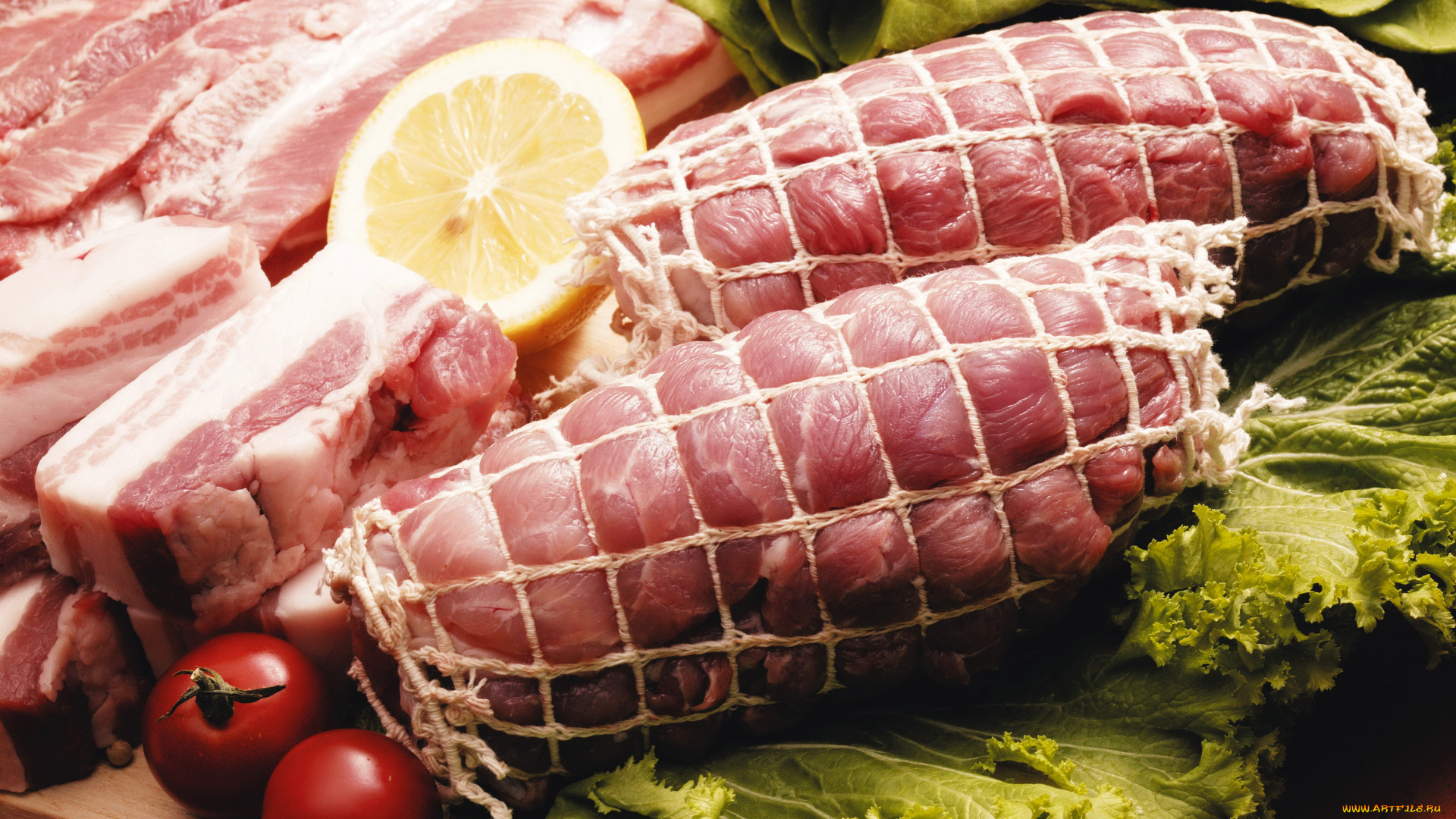 еда, мясные, блюда, балык, мясо, ветчина