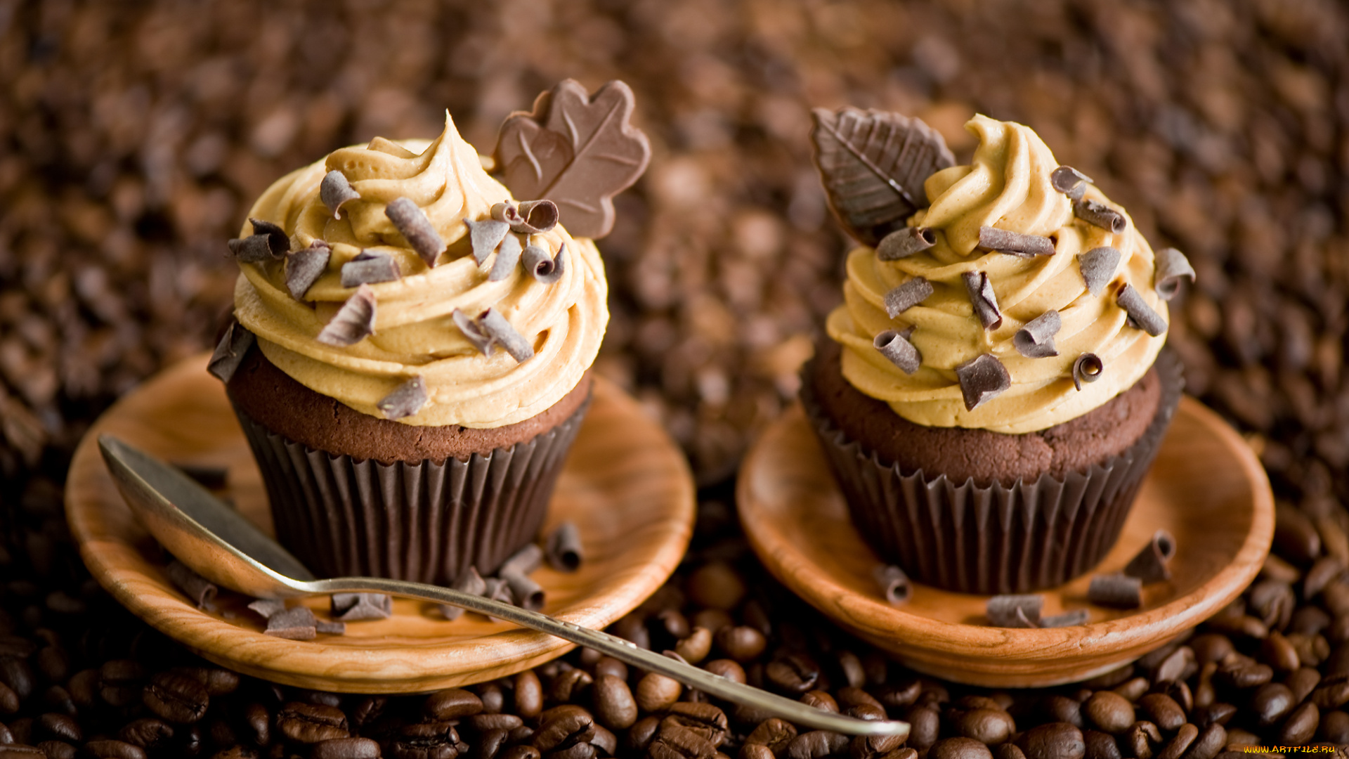 еда, пирожные, , кексы, , печенье, ложка, сладости, зерна, кофе, сладкое, десерт, выпечка, крем, листочки, шоколад, кексы