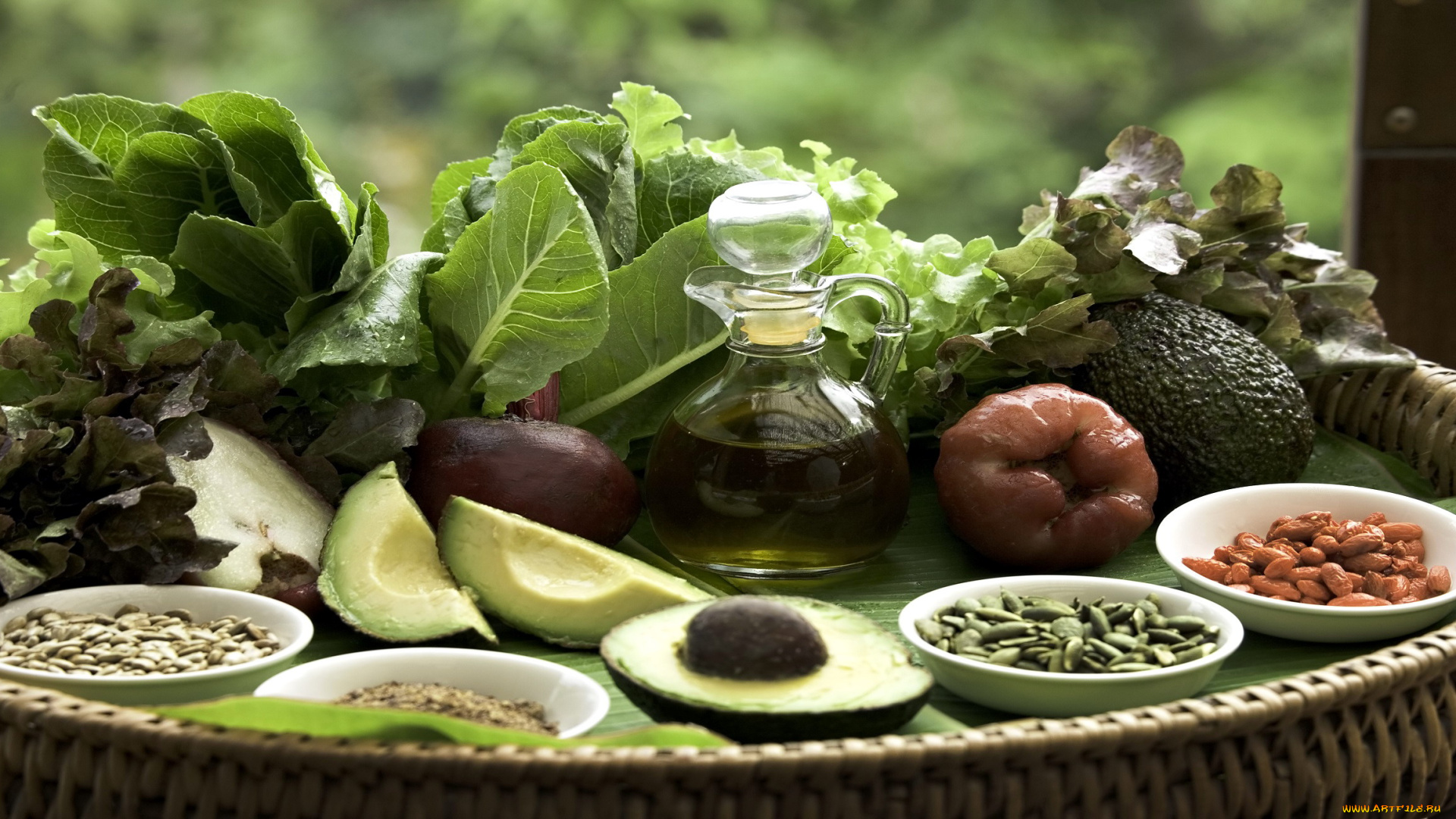 еда, разное, семечки, орехи, масло, авокадо, салат