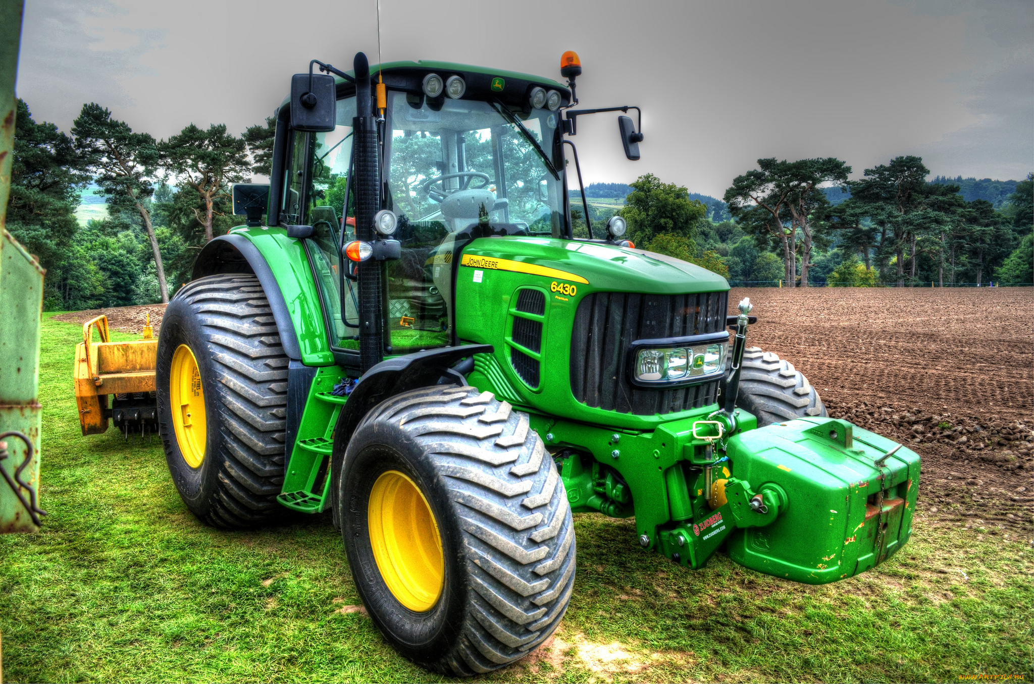 john, deere, 8430, premium, техника, тракторы, колесный, трактор, поле