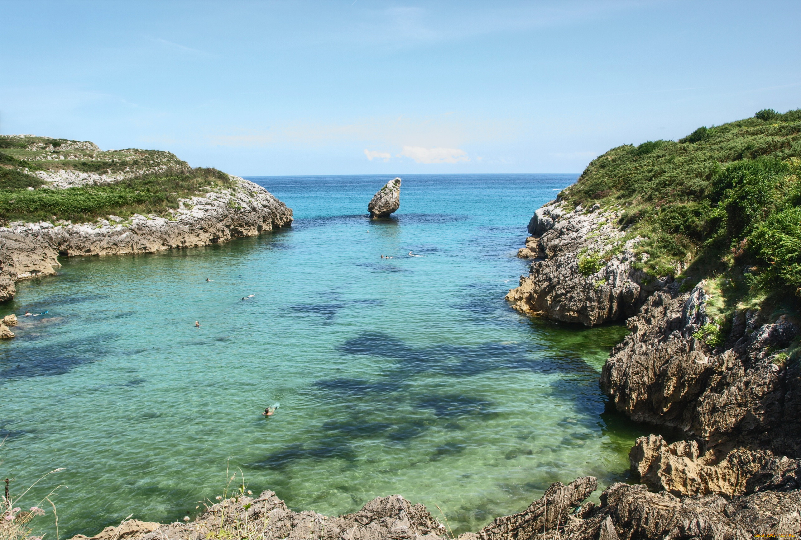 испания, астурия, природа, побережье, испания, астурия, море, залив