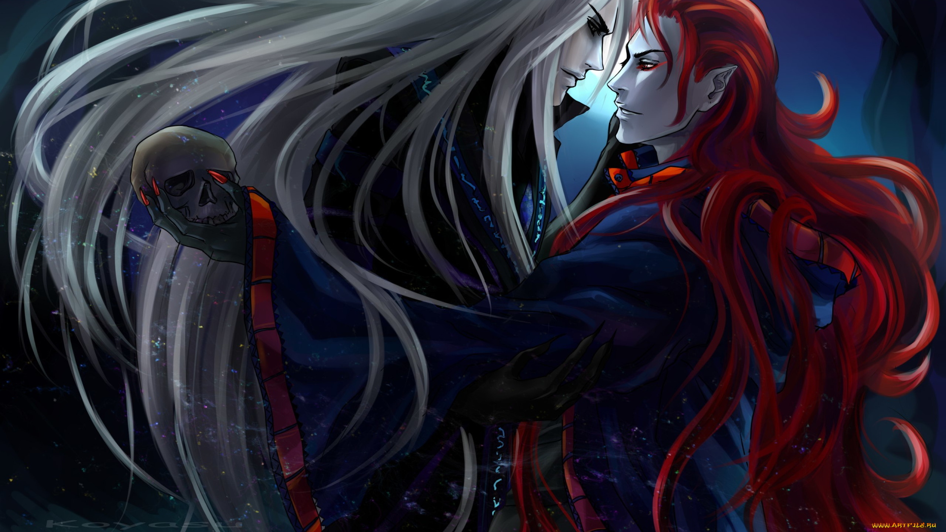 фэнтези, эльфы, фентези, арт, разговор, парни