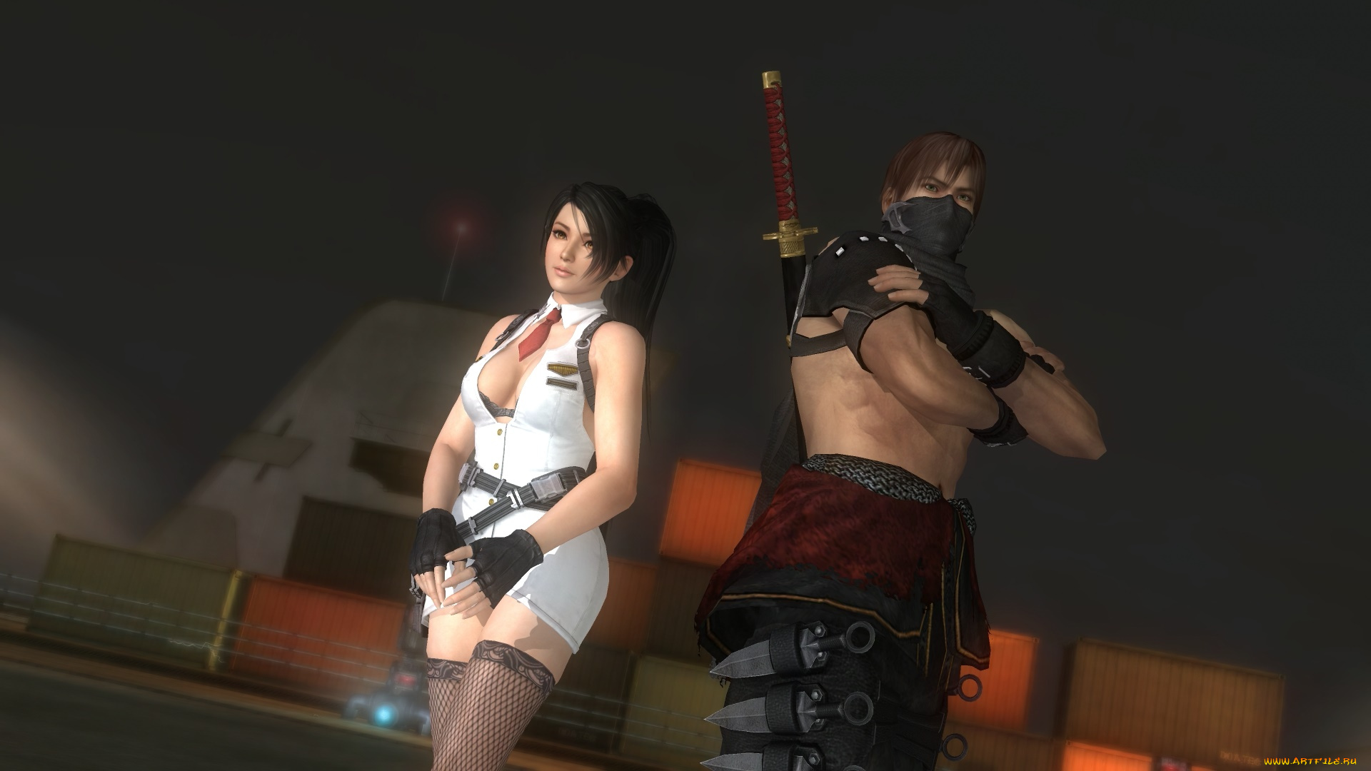 3д, графика, аниме, , anime, девушка, взгляд, фон, парень