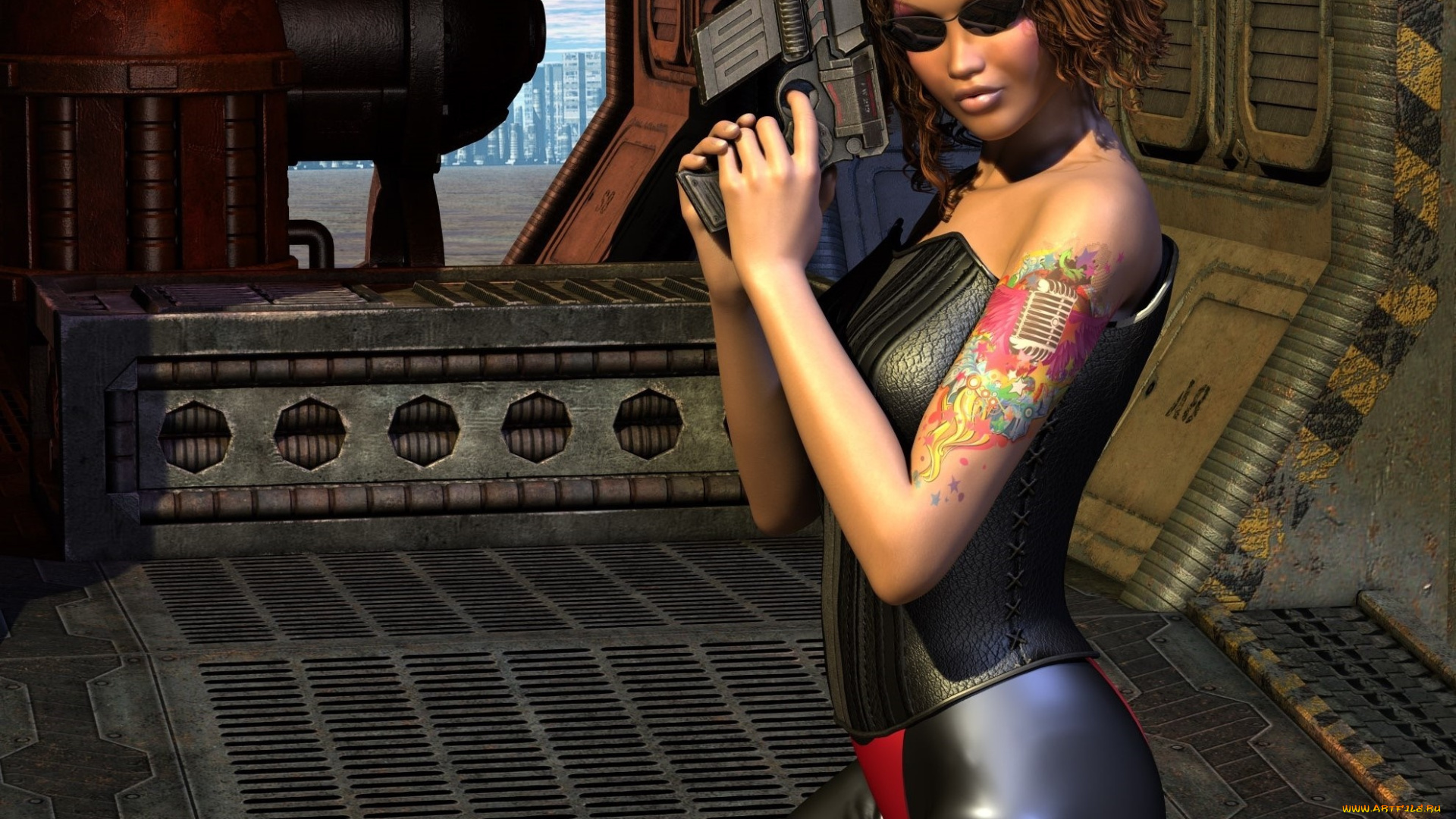 3д, графика, эльфы, , elves, оружие, фон, взгляд, эльфийка