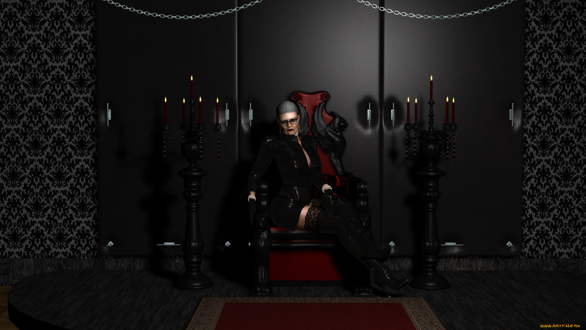 3д, графика, люди, , people, женщина, баронеса, интерьер, взгляд, фон