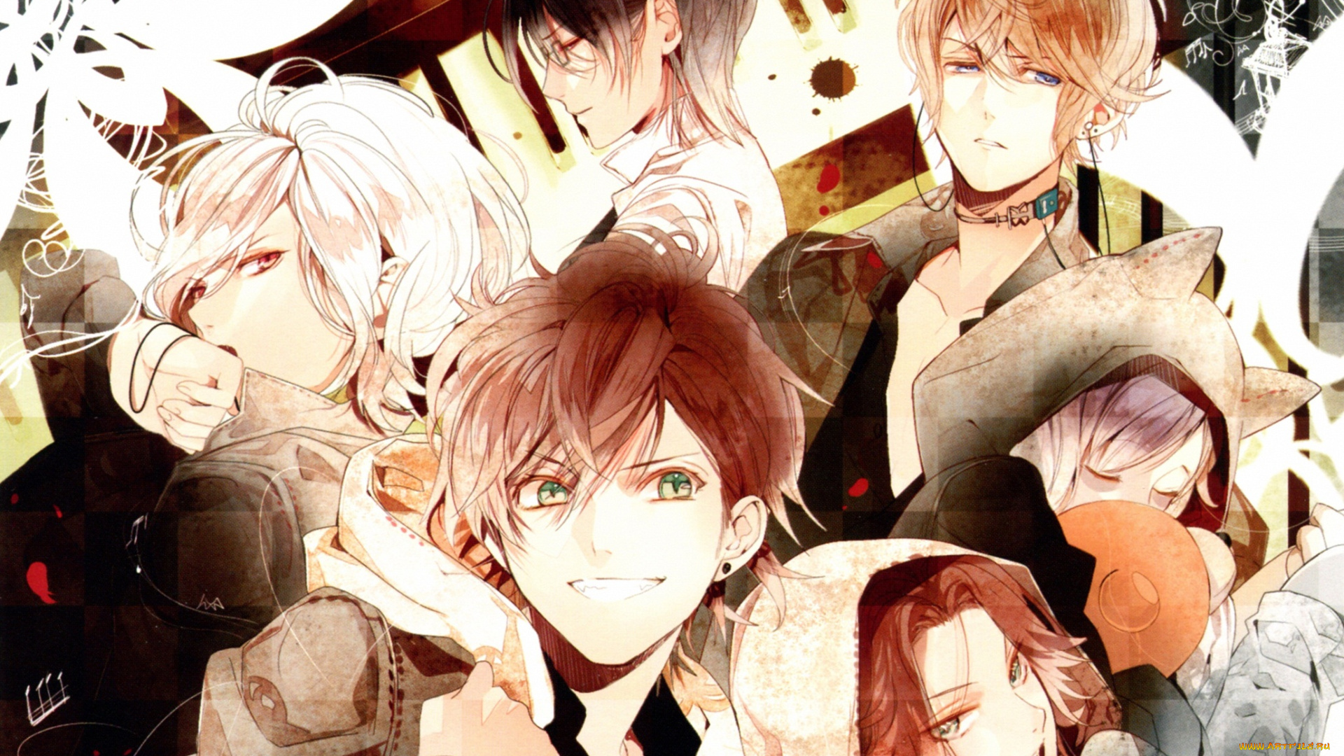 аниме, diabolik, lovers, парни, вампиры, братья