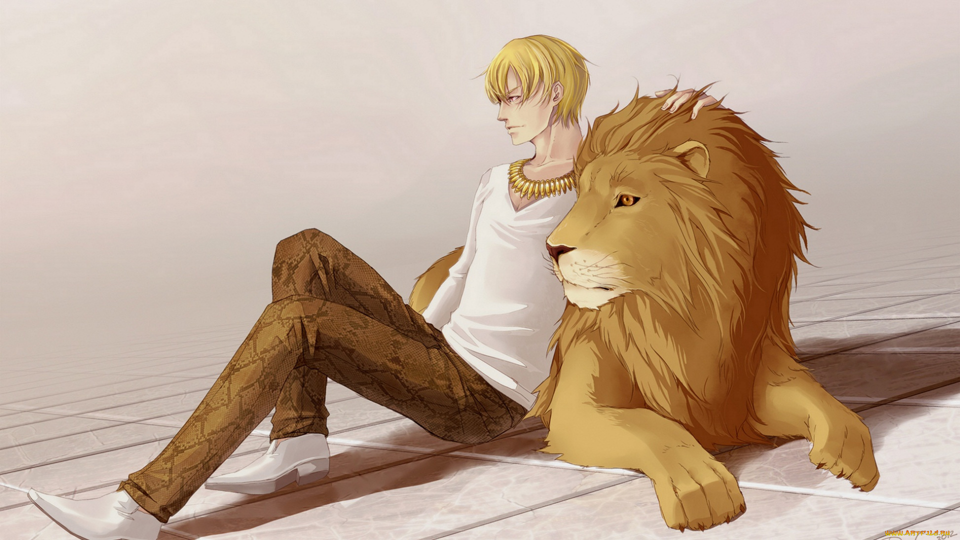 аниме, fate, zero, гильгамеш, арчер, парень, лев