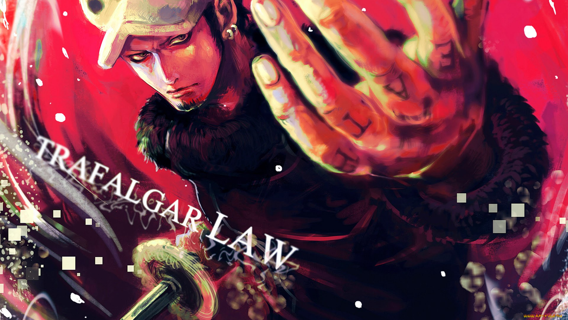 аниме, one, piece, меч, парень, арт