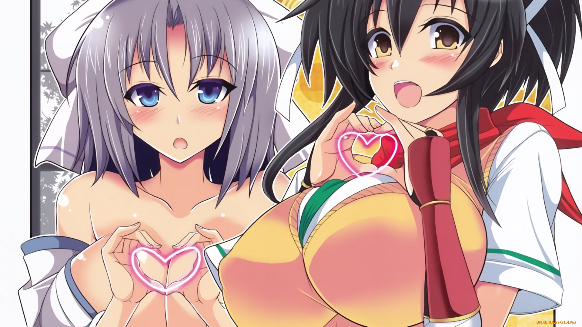 аниме, senran, kagura, девушки