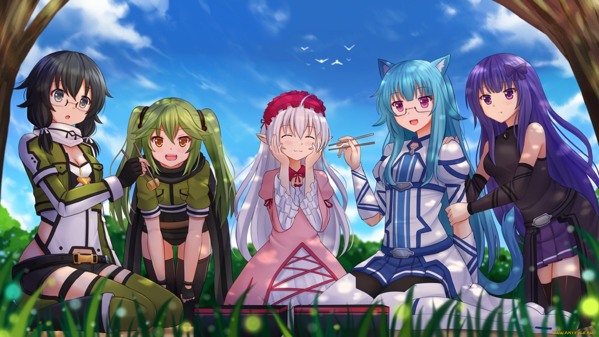 аниме, sword, art, online, sword, art, online, restia, shinon, sarashiki, kanzashi, kazenokaze, sao