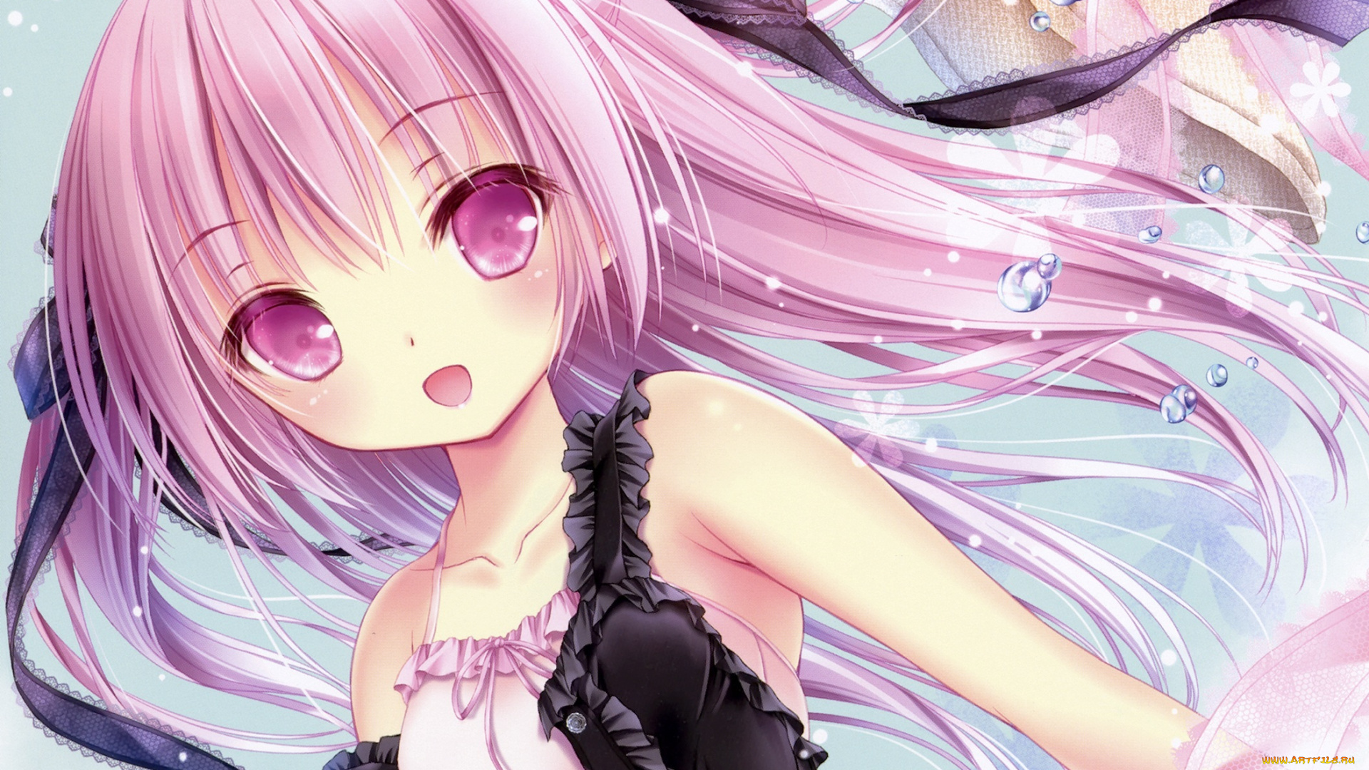 аниме, tinkerbell, , artbook, девочка, капли, арт