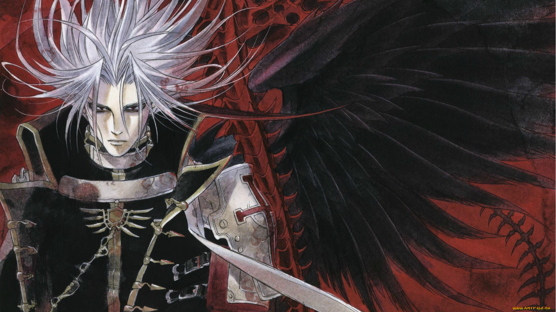 аниме, trinity, blood, черный, рыцарь, abel, nightroad, кровь, триединства, trinity, blood, магия, art, kiyo, kyujyo, избранный