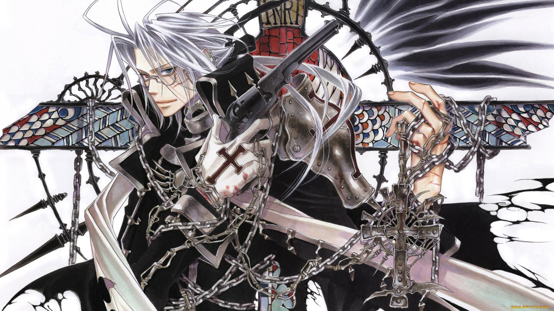 аниме, trinity, blood, trinity, blood, avel, vampiry