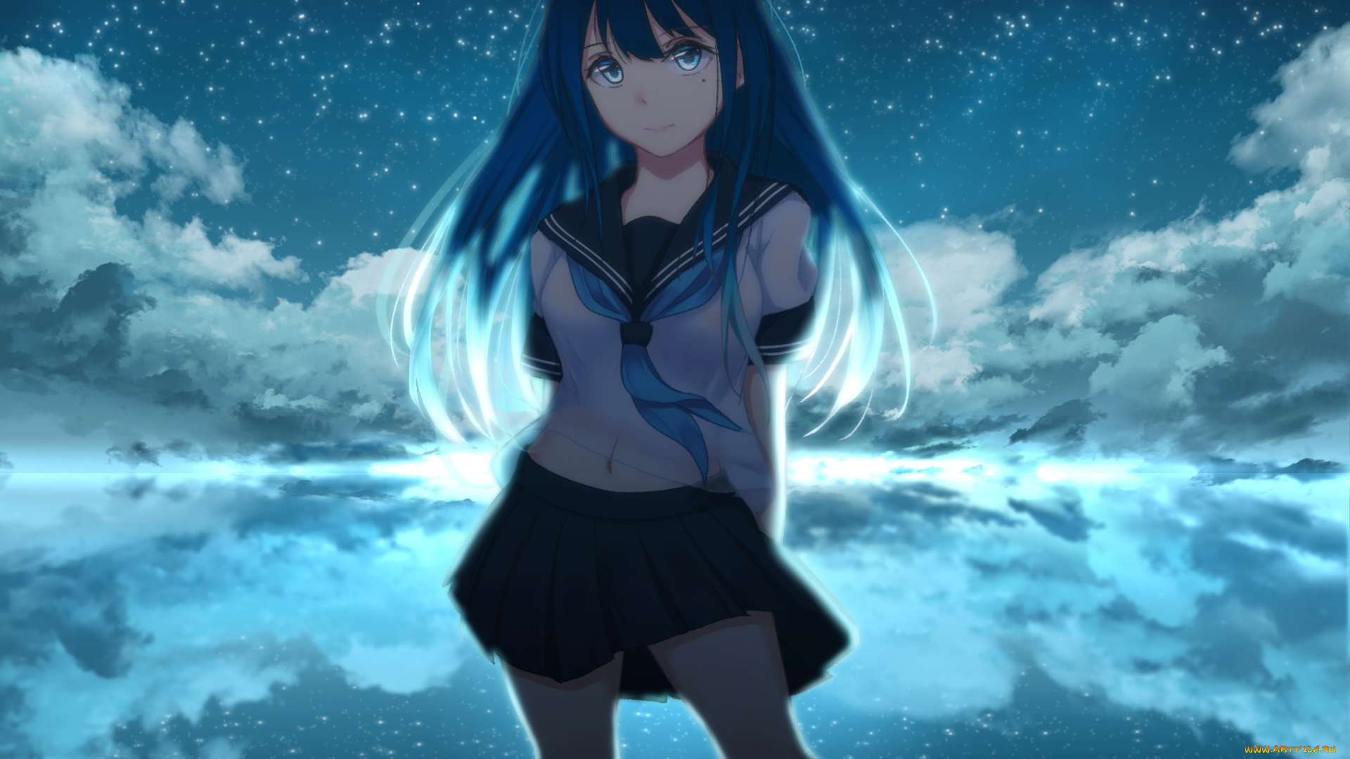 аниме, unknown, , другое, девушка, ночь