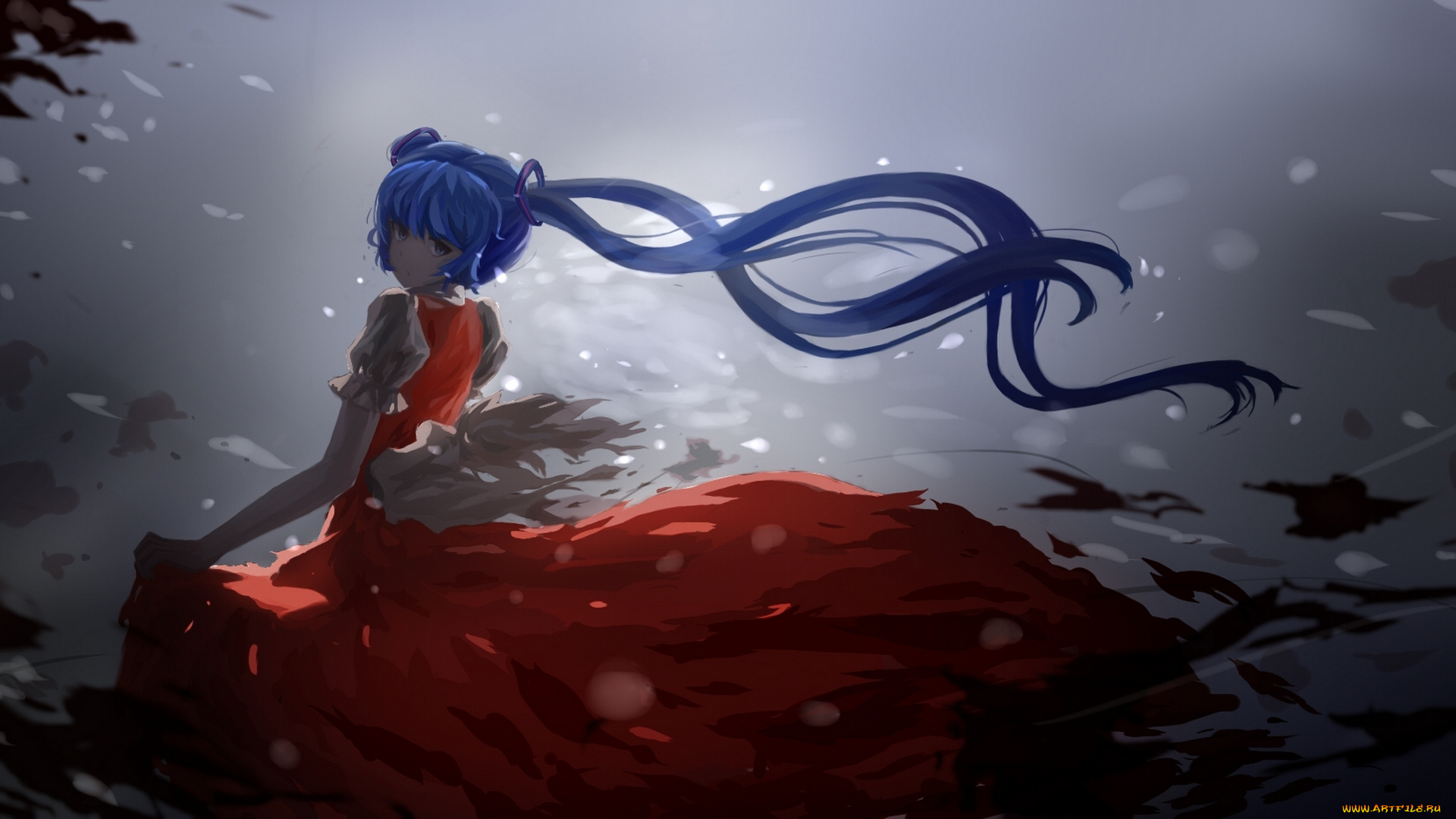 аниме, vocaloid, hatsune, miku, арт, волосы, девушка