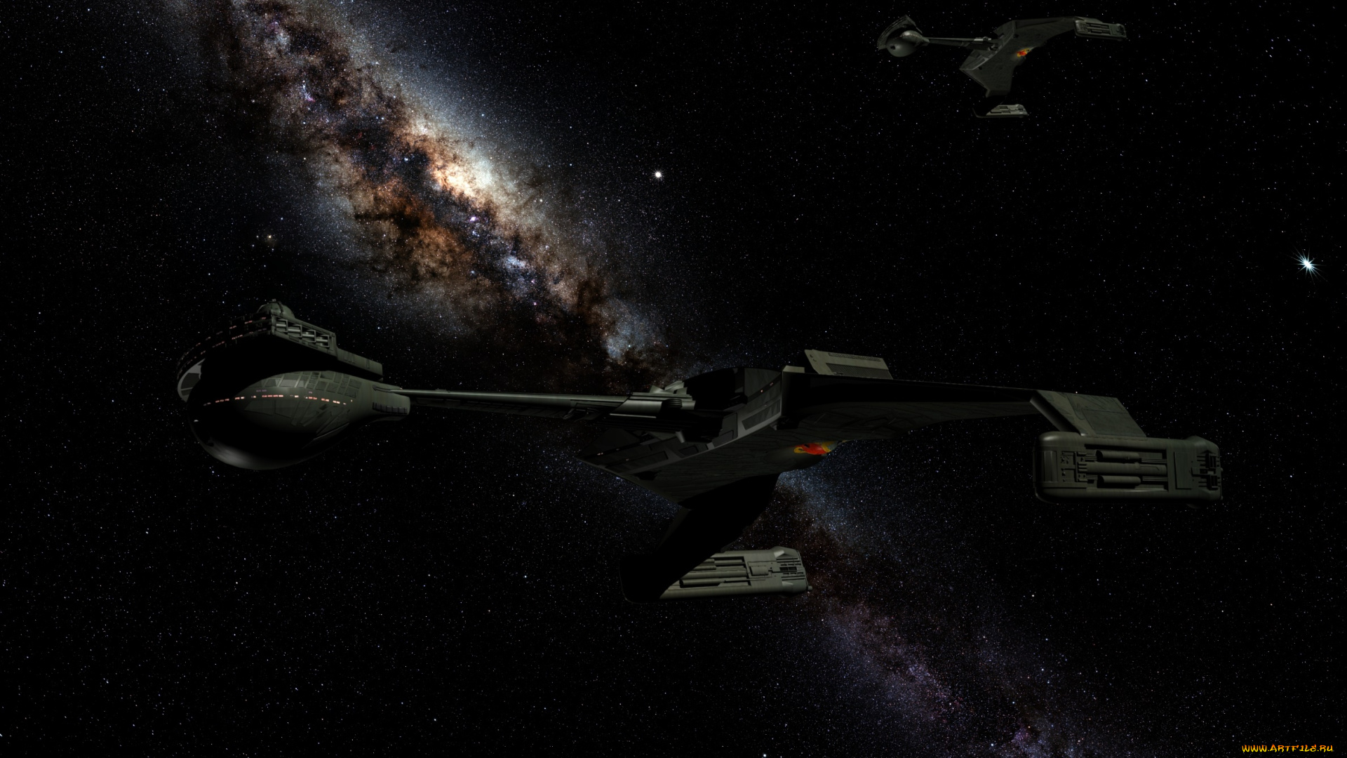 космос, арт, космический, корабль, полет, вселенная