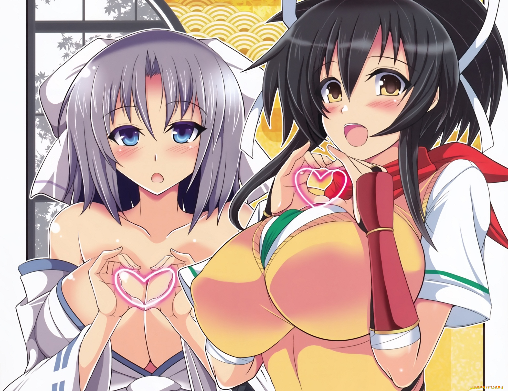 аниме, senran, kagura, девушки