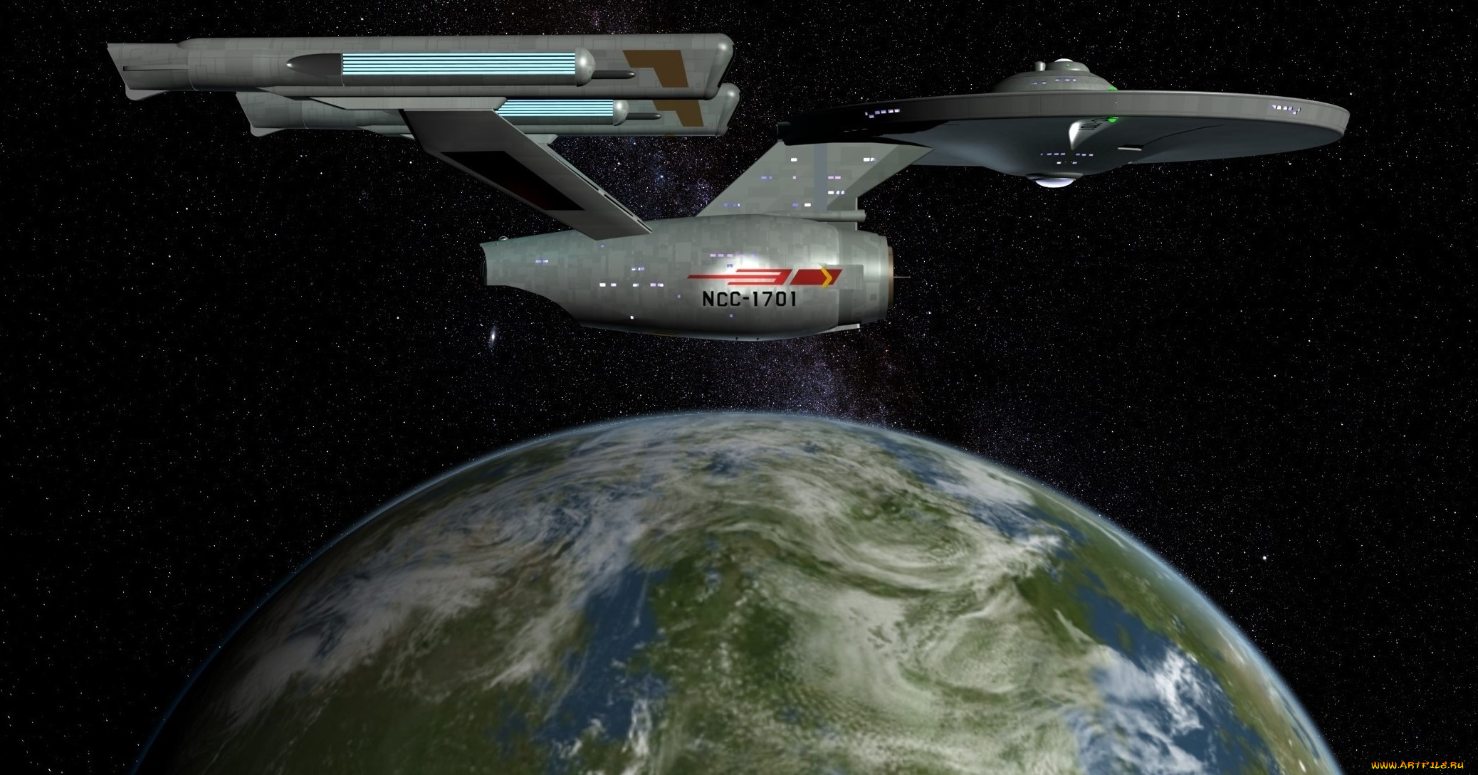 космос, арт, космический, корабль, полет, вселенная, планета