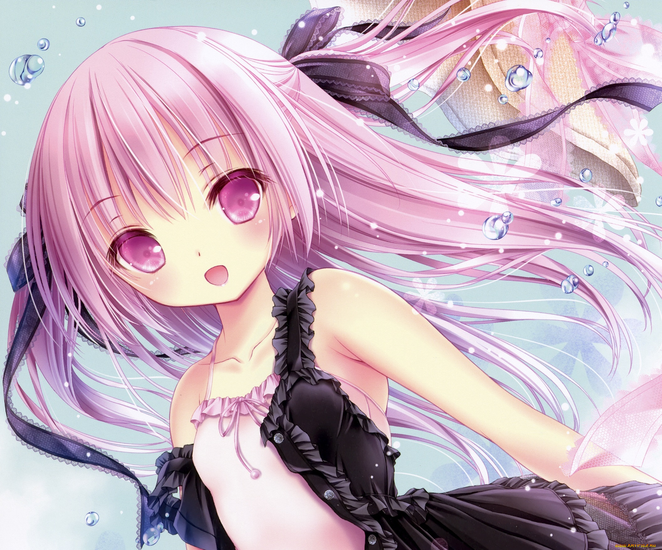 аниме, tinkerbell, , artbook, девочка, капли, арт