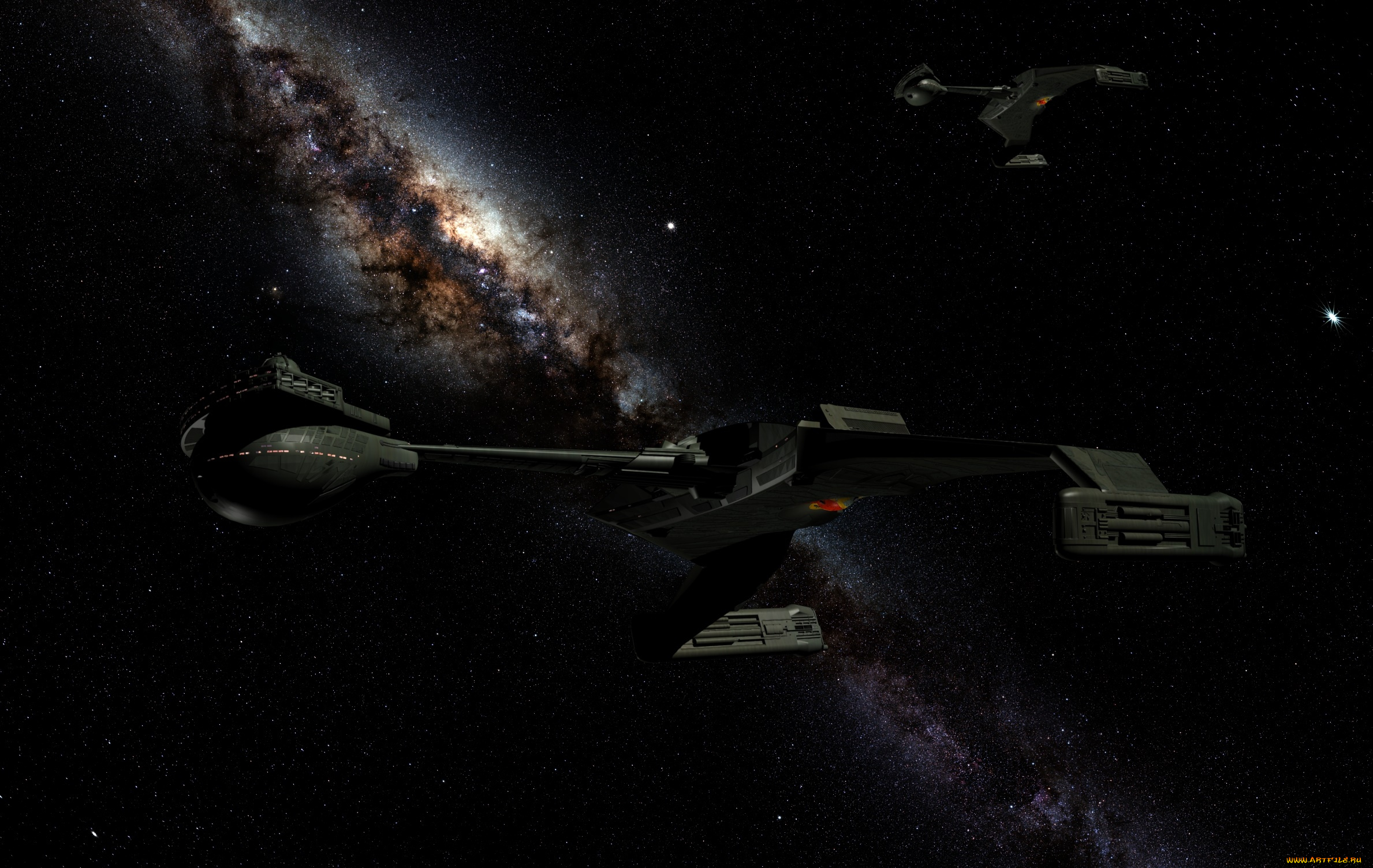 космос, арт, космический, корабль, полет, вселенная
